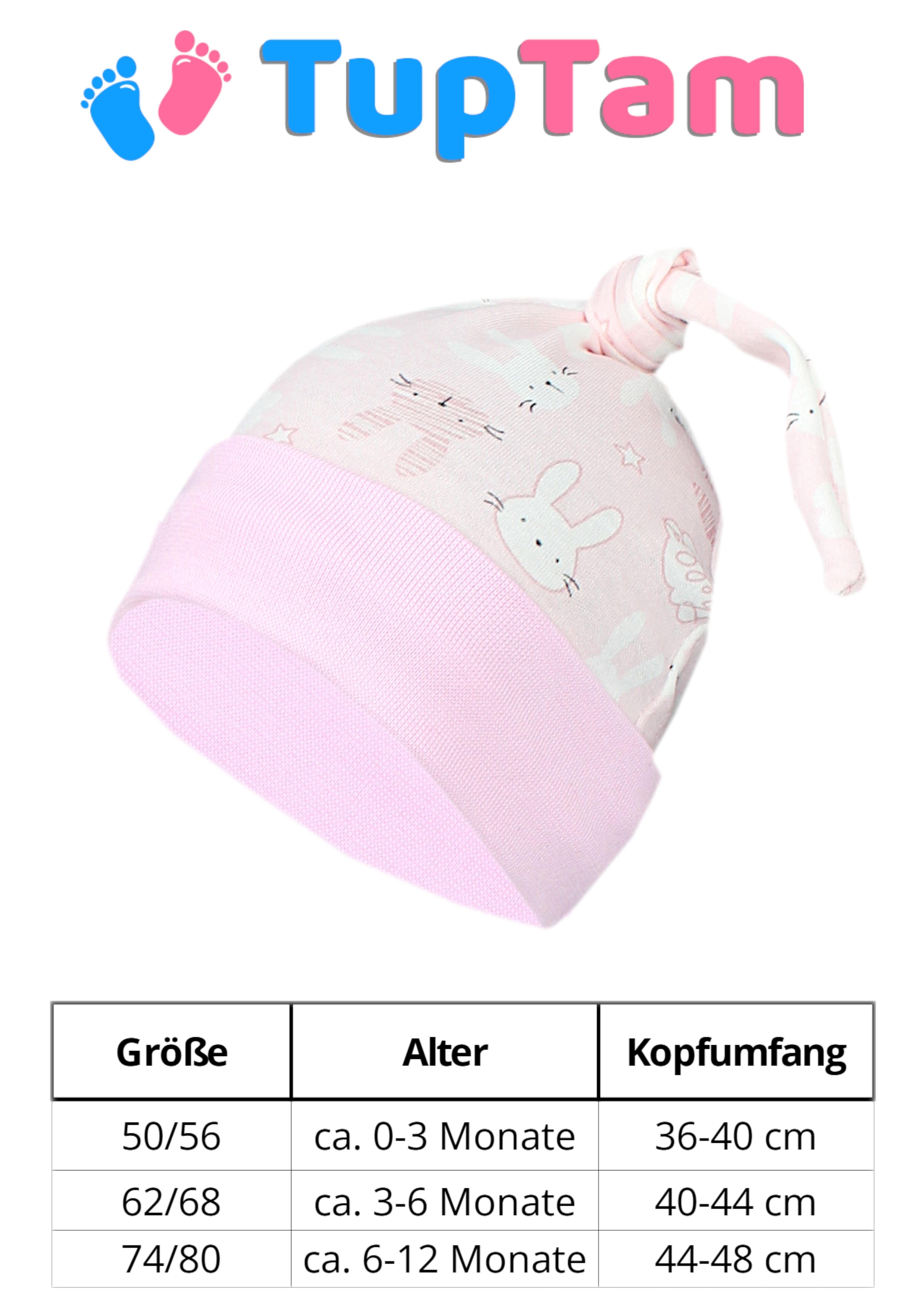 2er Baby Mütze Erstlingsmütze für Jungen Farbenmix 8 Knoten TupTam Neugeborene Mädchen Pack TupTam Erstlingsmütze