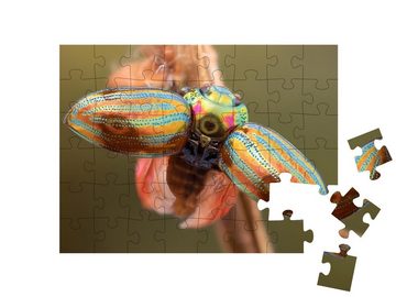 puzzleYOU Puzzle Rosmarinkäfer mit weit geöffneten Flügeldecken, 48 Puzzleteile, puzzleYOU-Kollektionen Käfer, 100 Teile, Insekten & Kleintiere