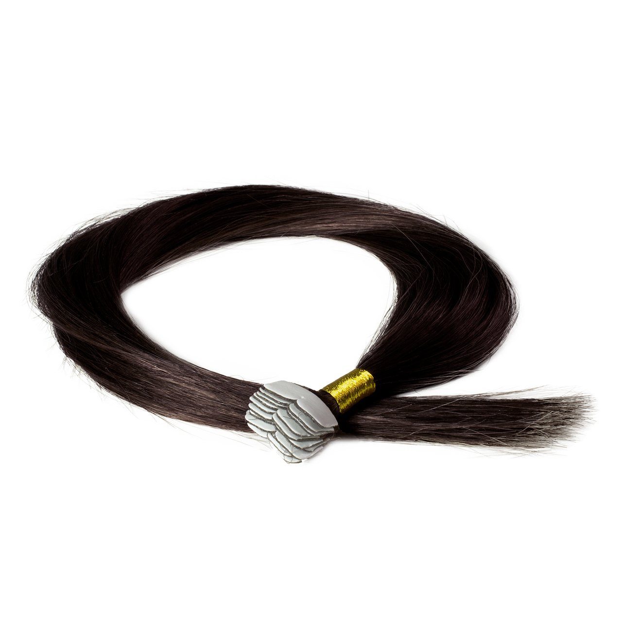 #5/0 Extensions Hellbraun Echthaar-Extension hair2heart Tape 40cm Mini Premium