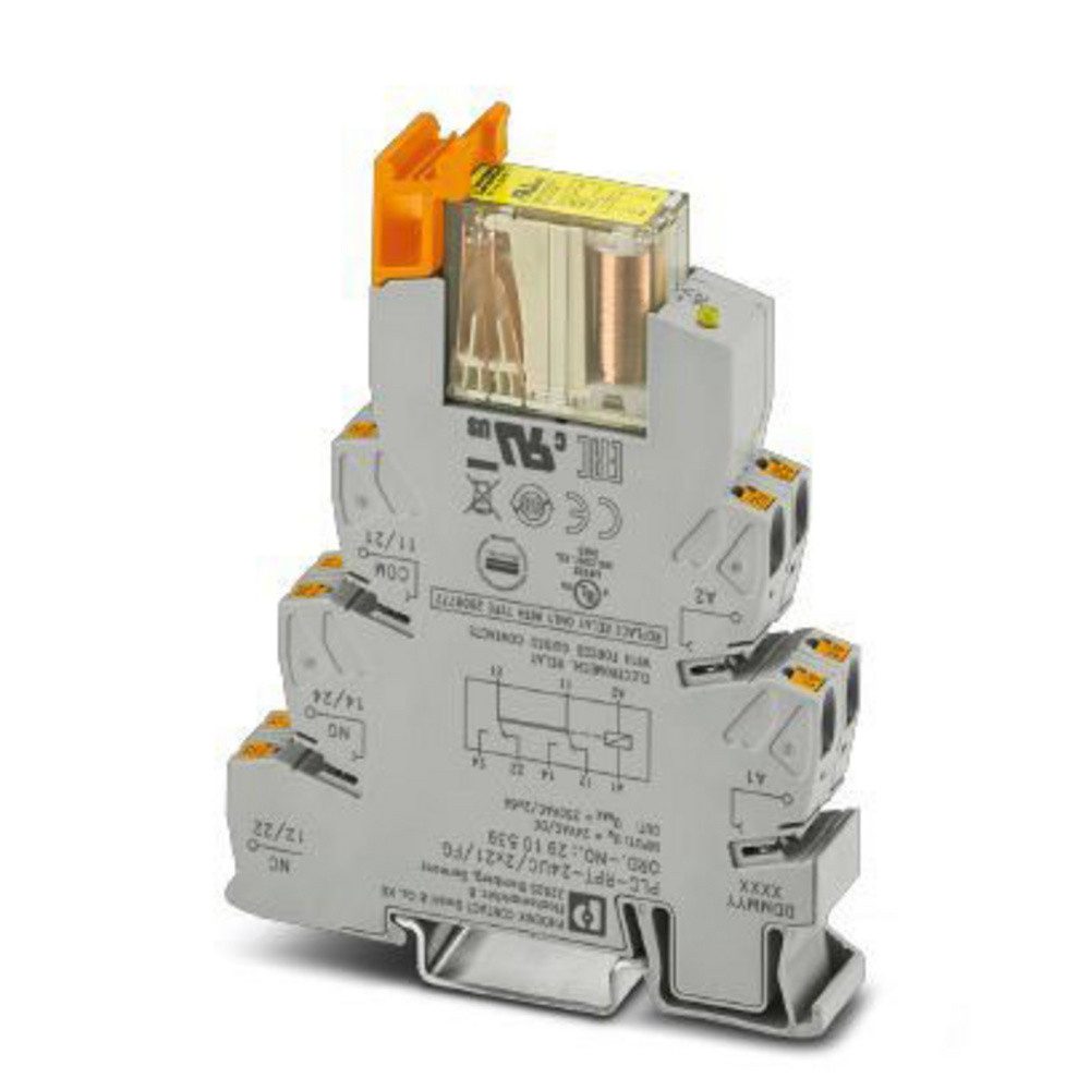 Phoenix Contact Relais-Modul Phoenix Contact PLC-RPT- 24UC/2X21/FG Relaisbaustein 24 V/DC 2 Wechsl, (PLC-RPT- 24UC/2X21/FG)