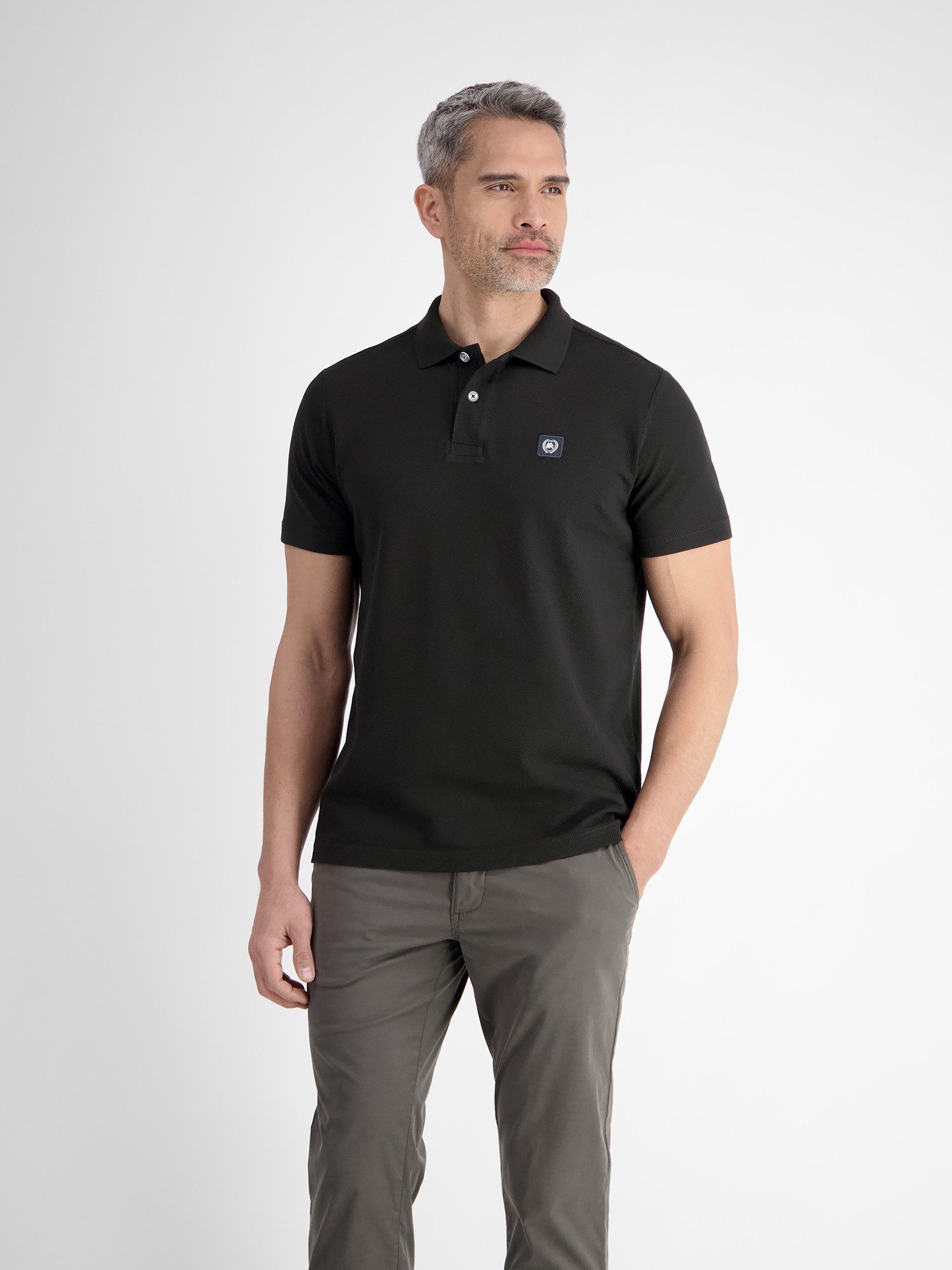 LERROS Poloshirt Poloshirt mit Waffelstruktur aus 100 % Baumwolle günstig online kaufen
