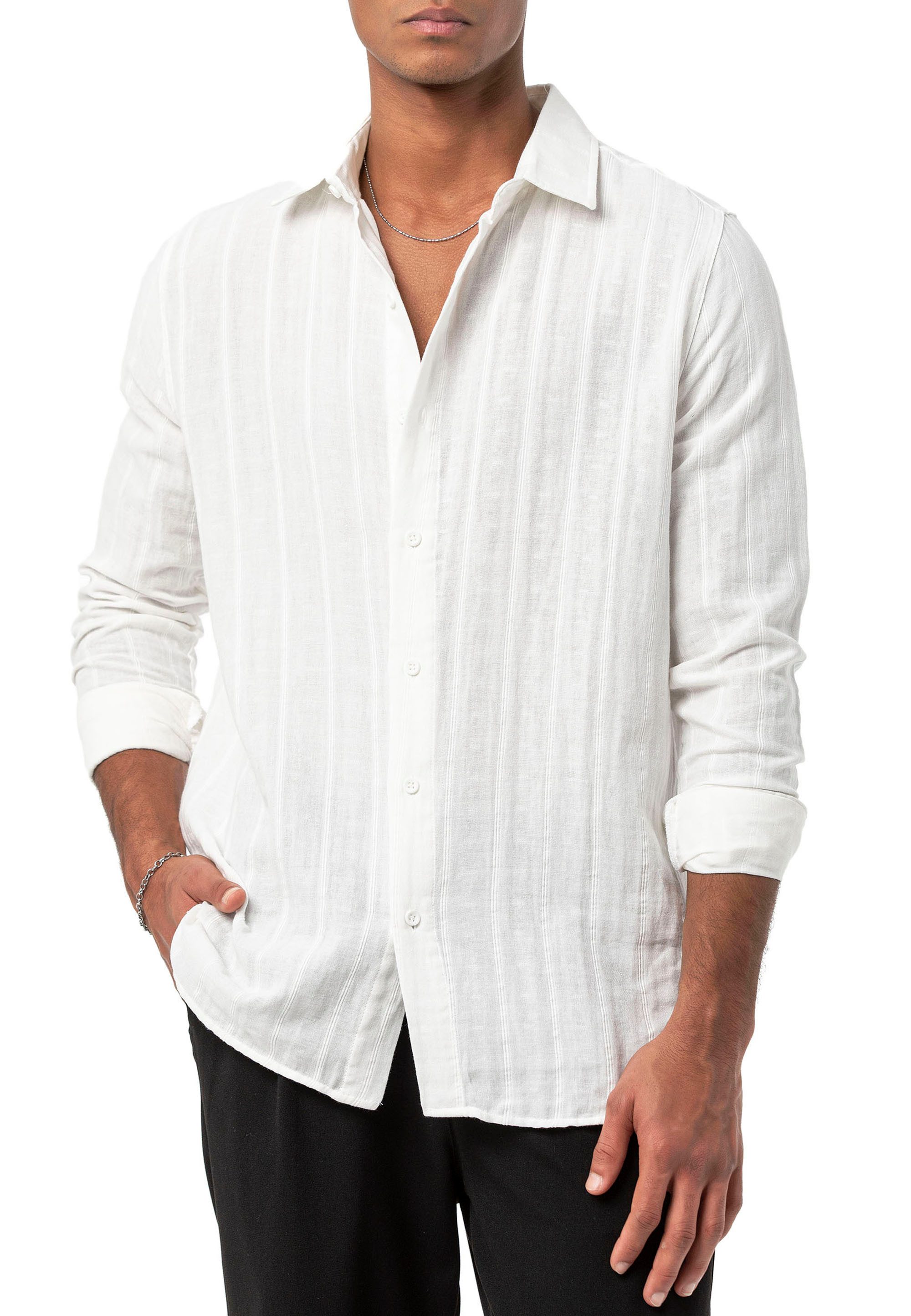 RedBridge Leinenhemd Red Bridge Herren Hemd günstig online kaufen