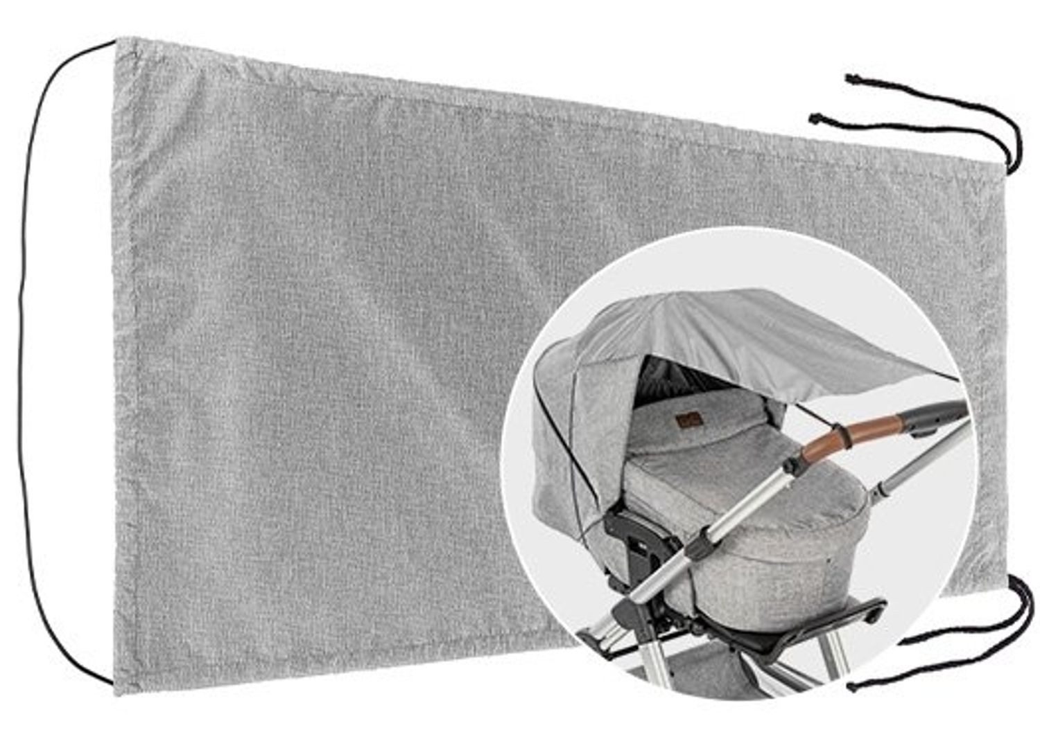 Reer Kinderwagen-Sonnenschutzhülle Grau-melange (1-St)