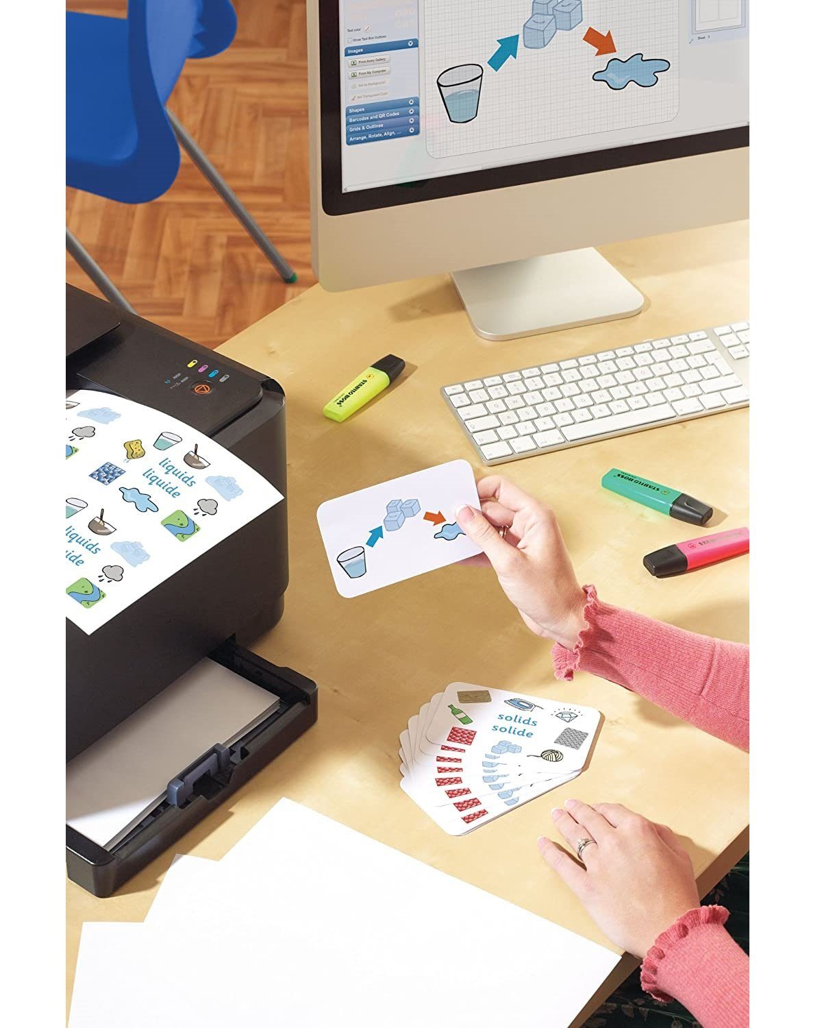 Avery Zweckform Formularblock 100x Lern-Karten mit Band für A4 Drucker, Karteikarten Lern-Zettel für Uni Schule