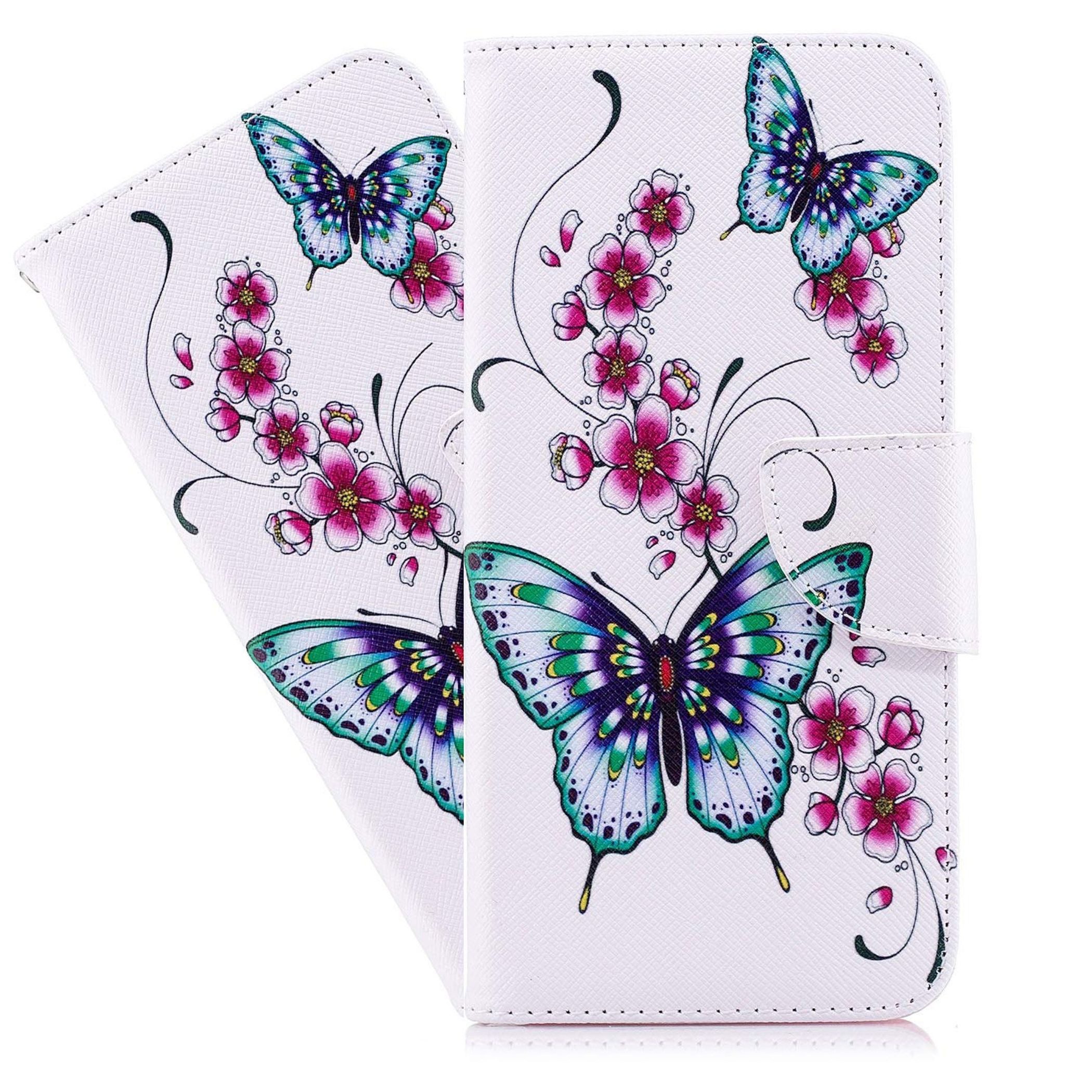Wigento Smartphone-Hülle Für Xiaomi Redmi 15 5G Kunstleder Book Wallet Motiv Tasche Hülle, Kunst-Leder Schutzhülle magnetischer Verschluss