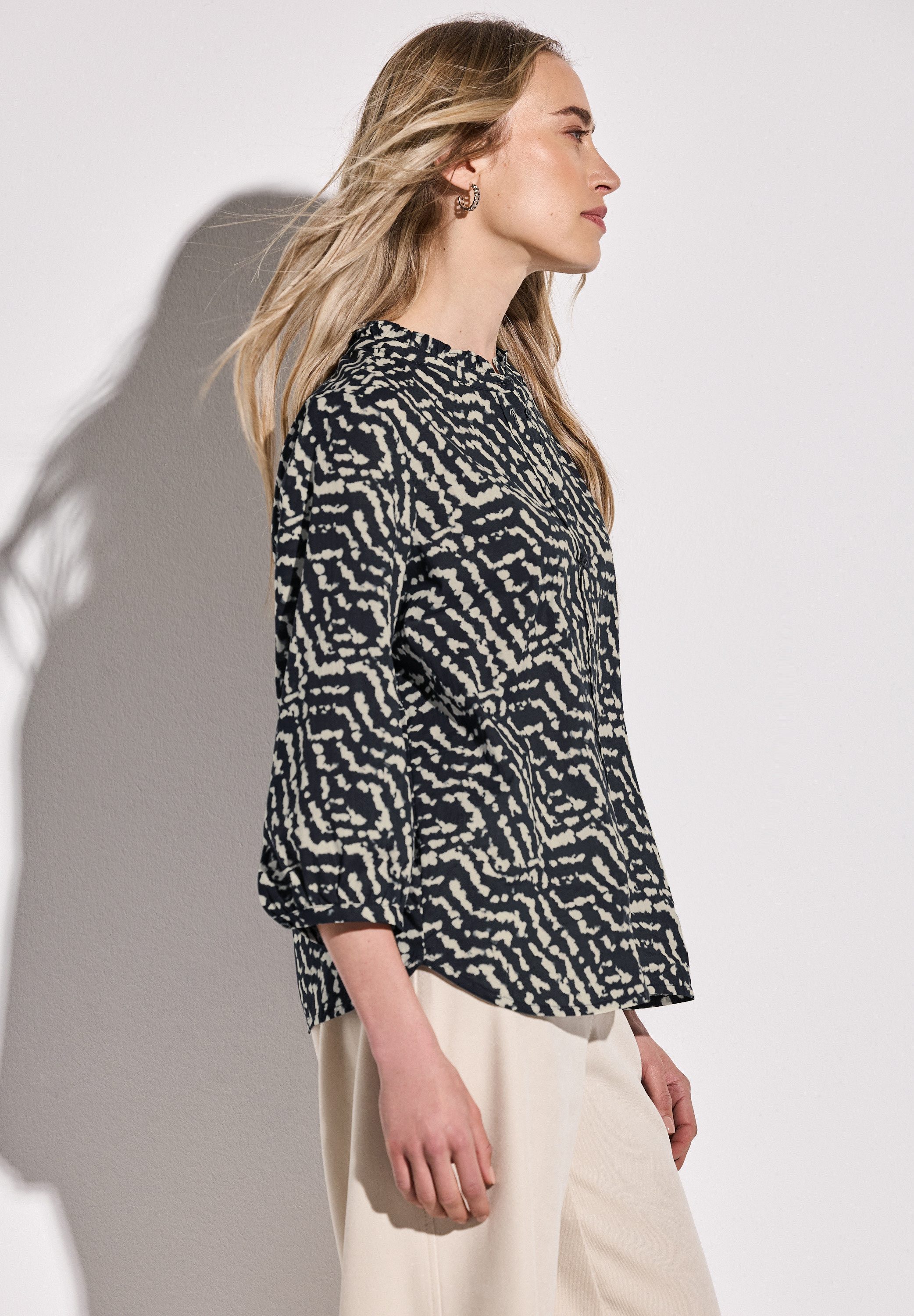 STREET ONE Rüschenbluse 3/4 Arm, mit günstig online kaufen