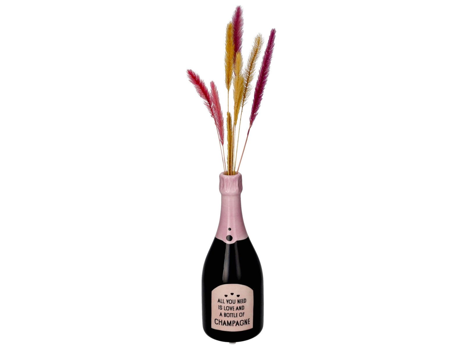 Giftcompany Dekovase Mignon Vase Champagnerflasche All you need schwarz/ros günstig online kaufen
