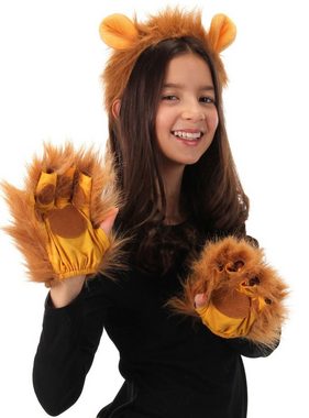 Elope Kostüm Löwen Handschuhe, Fingerhandschuhe als Ergänzung für pelzige Tierkostüme