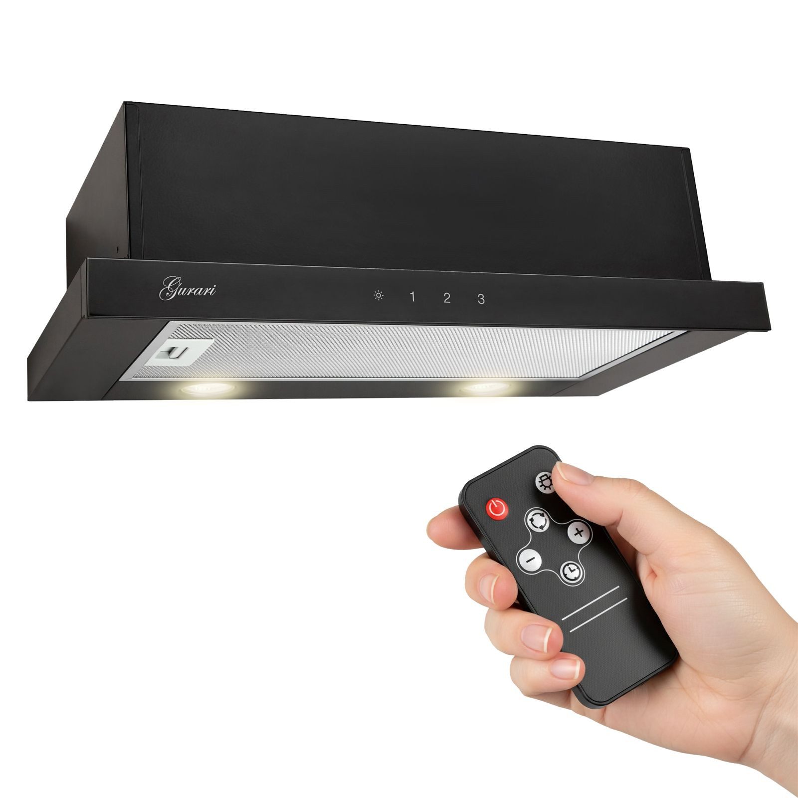 GURARI Flachschirmhaube GCH 117 BL Prime N Dunstabzugshaube 60 cm, Schwarz, 1000m³/h GCH 117 BL Prime N Dunstabzugshaube 60 cm, Schwarz, 1000m³/h, Flachschirmhaube, Touch Control 1000m³/h