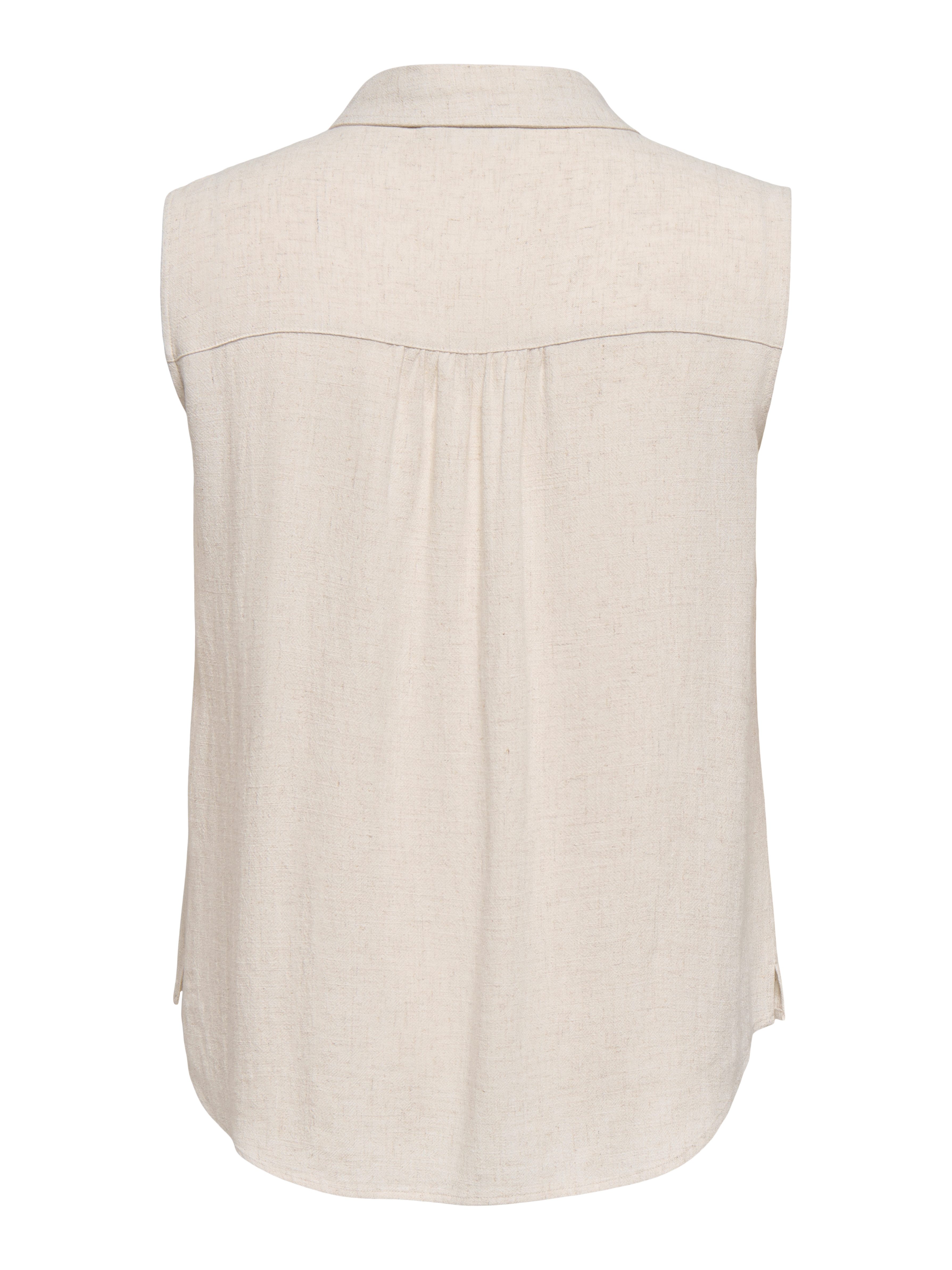 ONLY CARMAKOMA Blusentop CARSIESTA S/L LINEN BL SHIRT PNT NOOS Viskosemischung, regular fit, mit Leinen