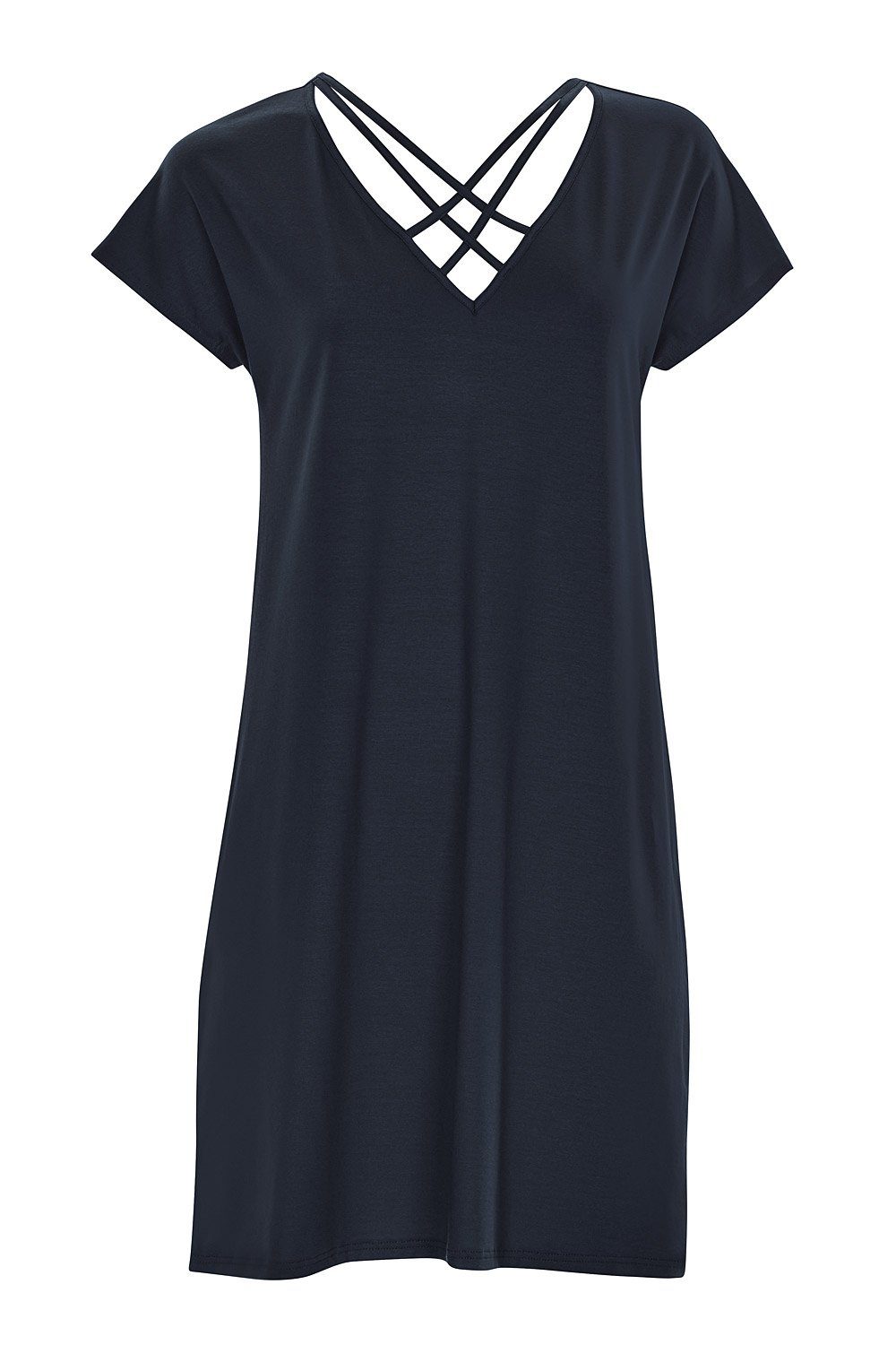 Sunflair Sommerkleid City & Beach (1-tlg) kurzes Strandkleid mit V-Ausschnitt aus Viskose-Mix