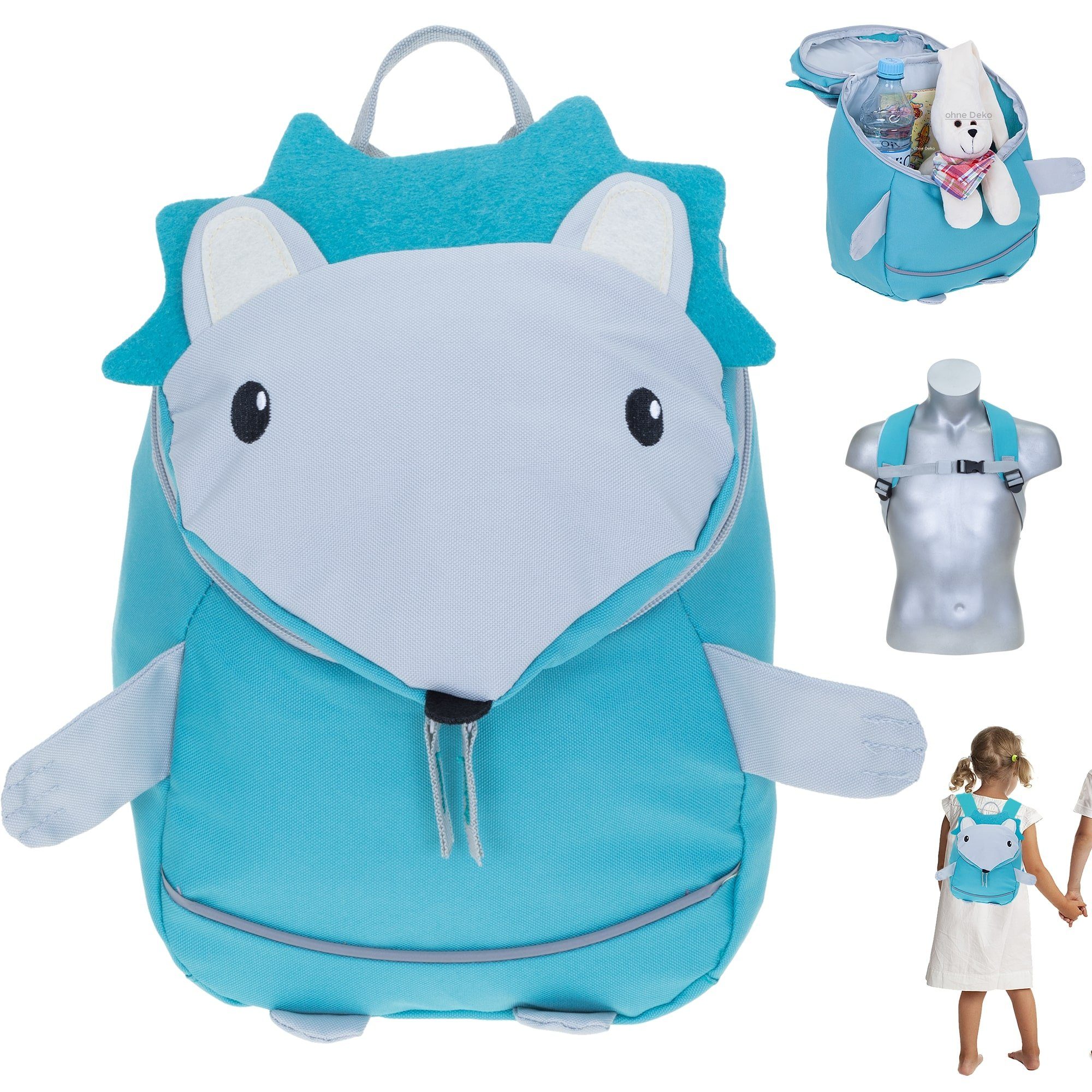 ELEPHANT Kinderrucksack Kids Rucksack Classic Kinder Waldtiere, Kindergepäck Kindergartenrucksack Kindertasche
