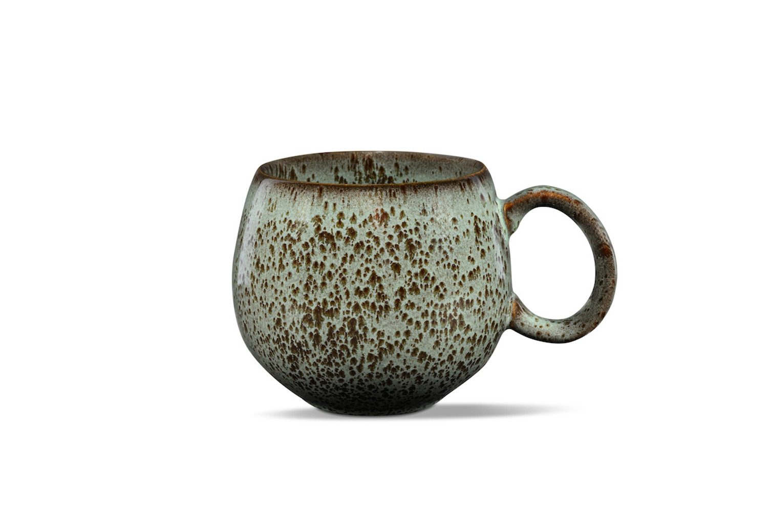 MAOCI teaware for your life Tasse Jumbotasse grau braun gesprenkelt Keramik 0,5 L, 1-tlg.