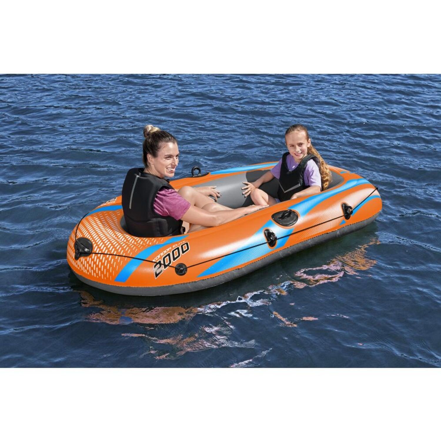 BESTWAY Schlauchboot 3x Bestway Schlauchboot Paddeln Angeln Rudern Sport Elite 2000 Kondor