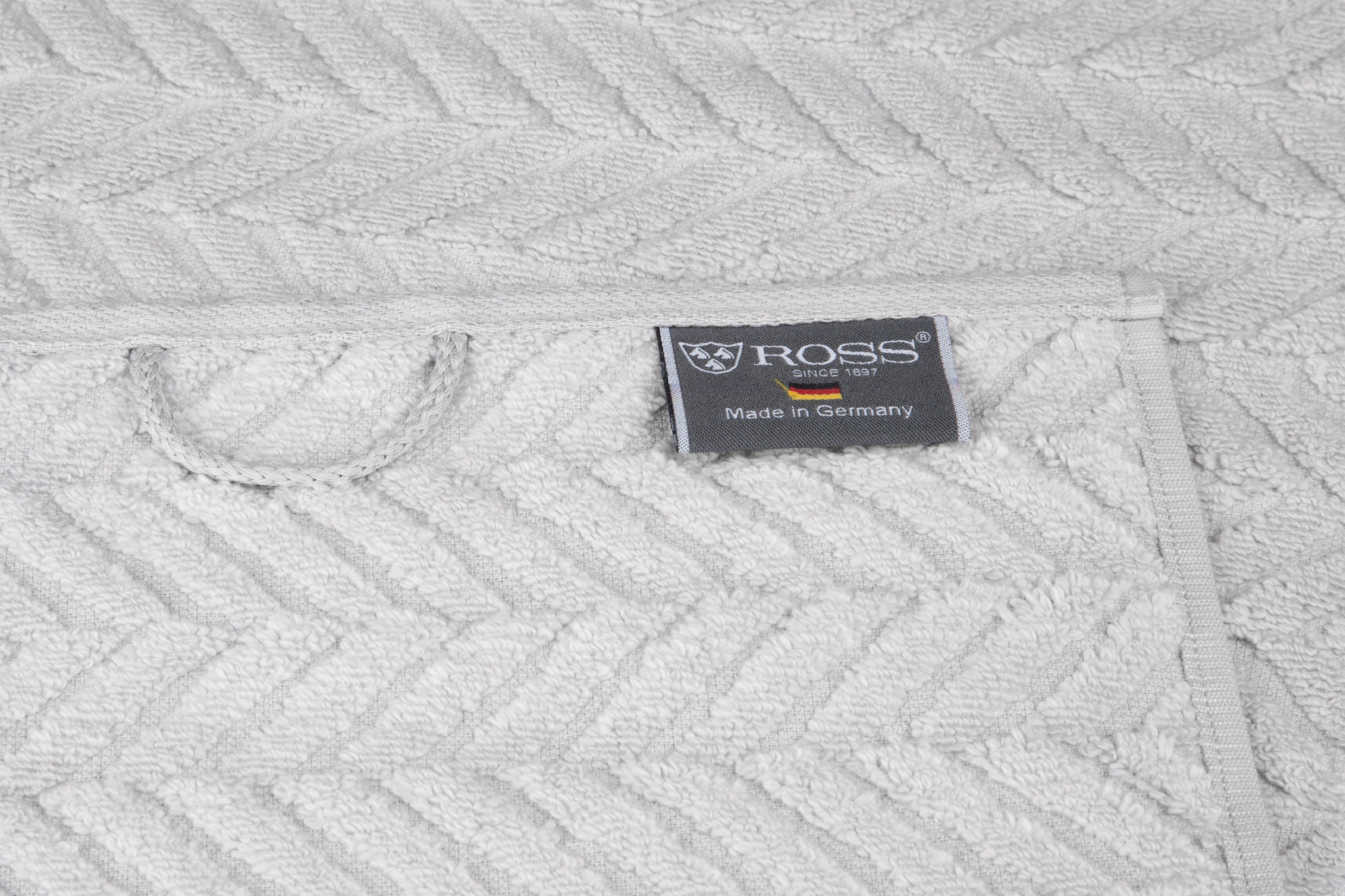 ROSS Handtücher Sensual 9001, 100% Baumwolle (2-St), Frottier chrom