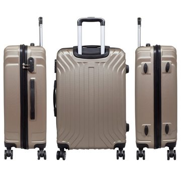 MONOPOL® Hartschalen-Trolley Valis Hartschalen-Trolley Reisekoffer M-L-XL ABS Hartschalenkoffer, drehbar um 360° & 4x Doppelrollen