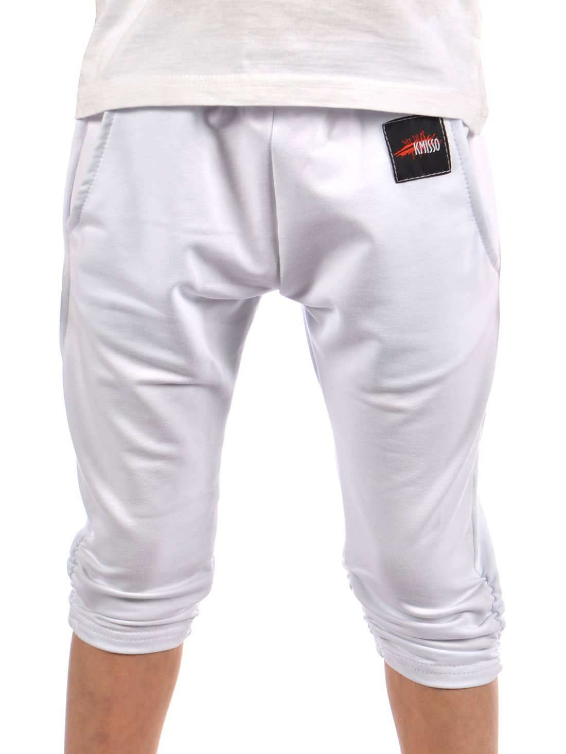 KMISSO Shorts Mädchen Capri Shorts Hose (1-tlg) casual Weiß