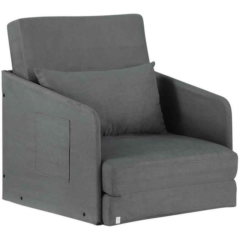 HOMCOM Sessel »Klappbarer Schlafsessel mit 2 Seitentaschen«