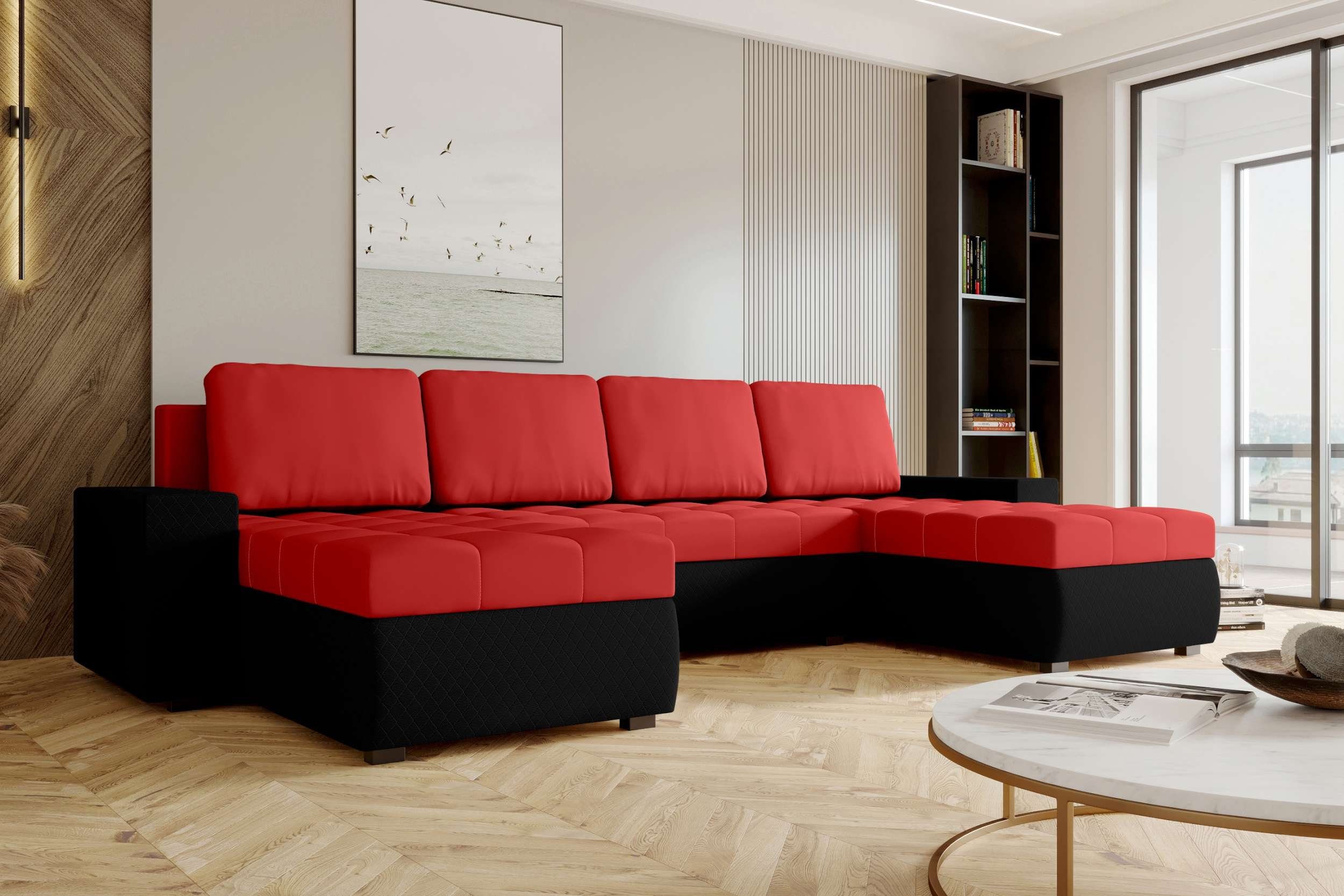 Kaufverhalten Stylefy Wohnlandschaft Amelia, U-Form, Eckcouch, Sofa, Design Sitzkomfort, Modern mit mit Bettfunktion, Bettkasten