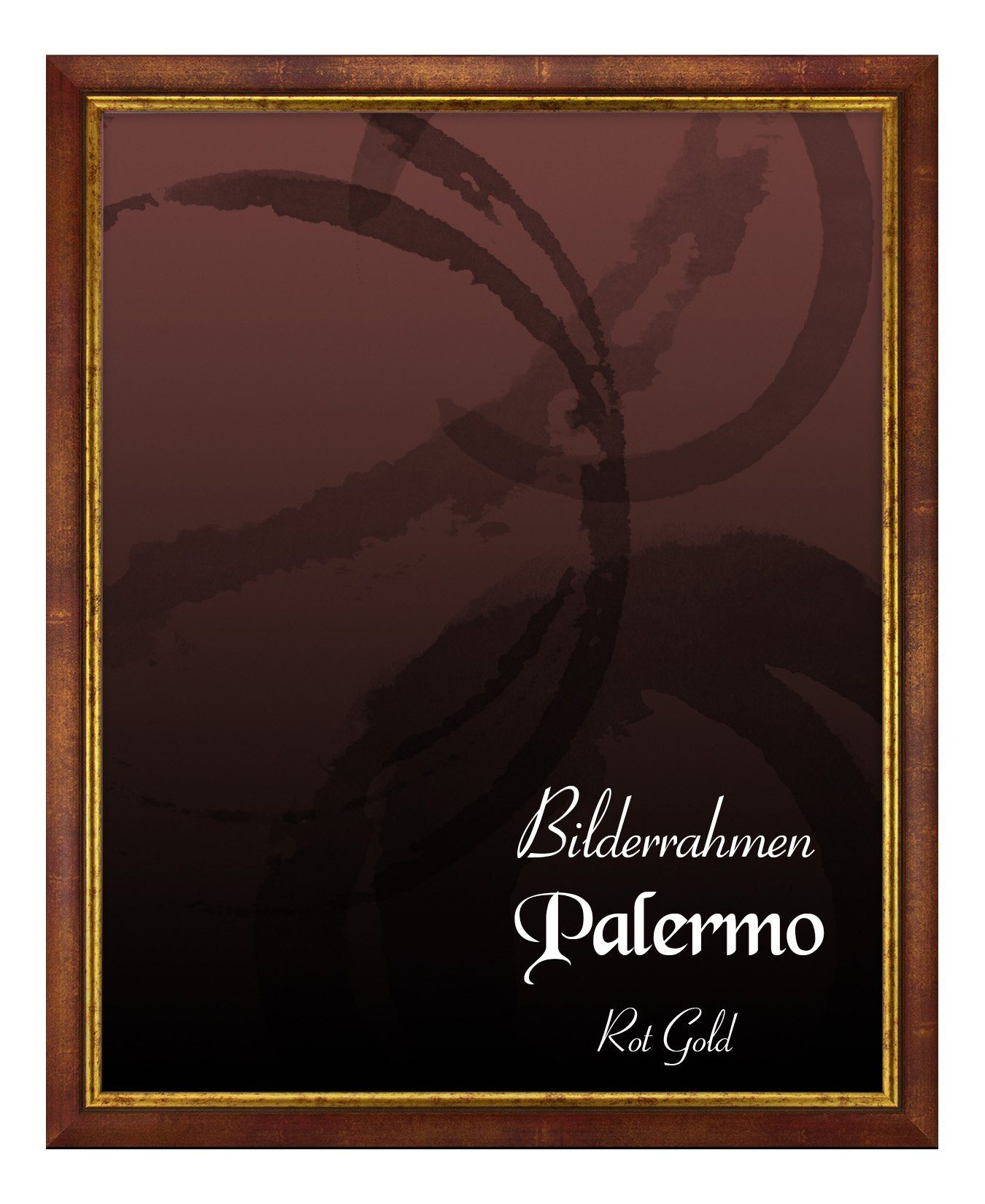 BIRAPA Einzelrahmen Bilderrahmen Palermo, (1 Stück), 50x75 cm, Rot Gold, Holz