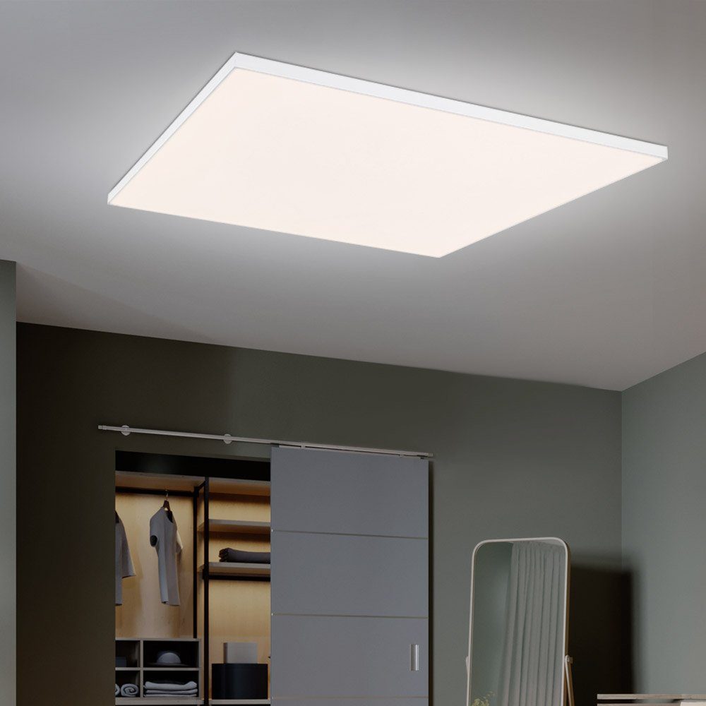 LED-Leuchtmittel fest Deckenpanel LED Deckenleuchte etc-shop Panel verbaut, Aufbaulampe Warmweiß, Deckenleuchte, LED