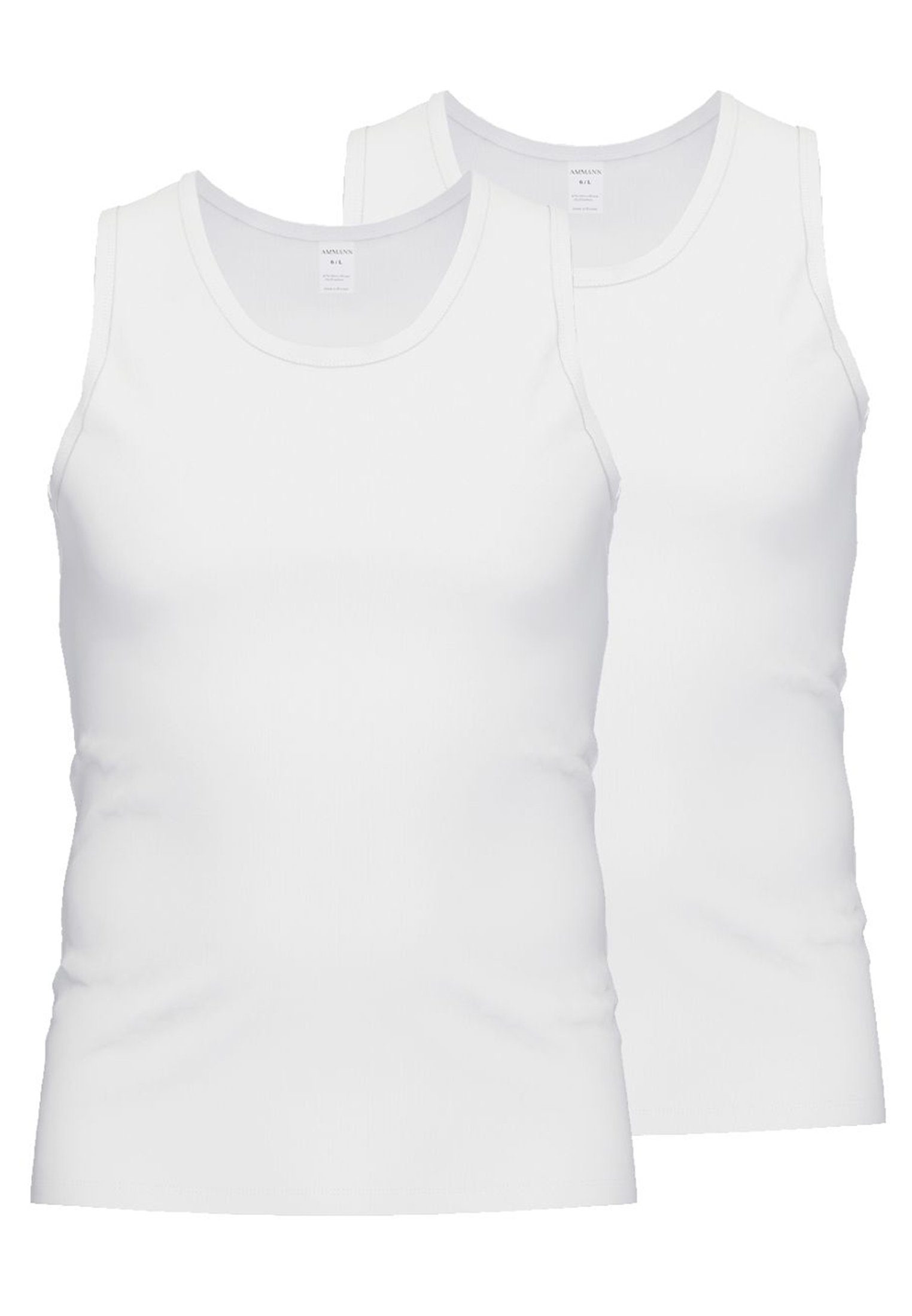 Ammann Unterhemd 2er Pack MicroModal (Spar-Set, 2-St) Unterhemd / Tanktop - Seidiger Glanz uns hohe Farbbrillanz Weiß