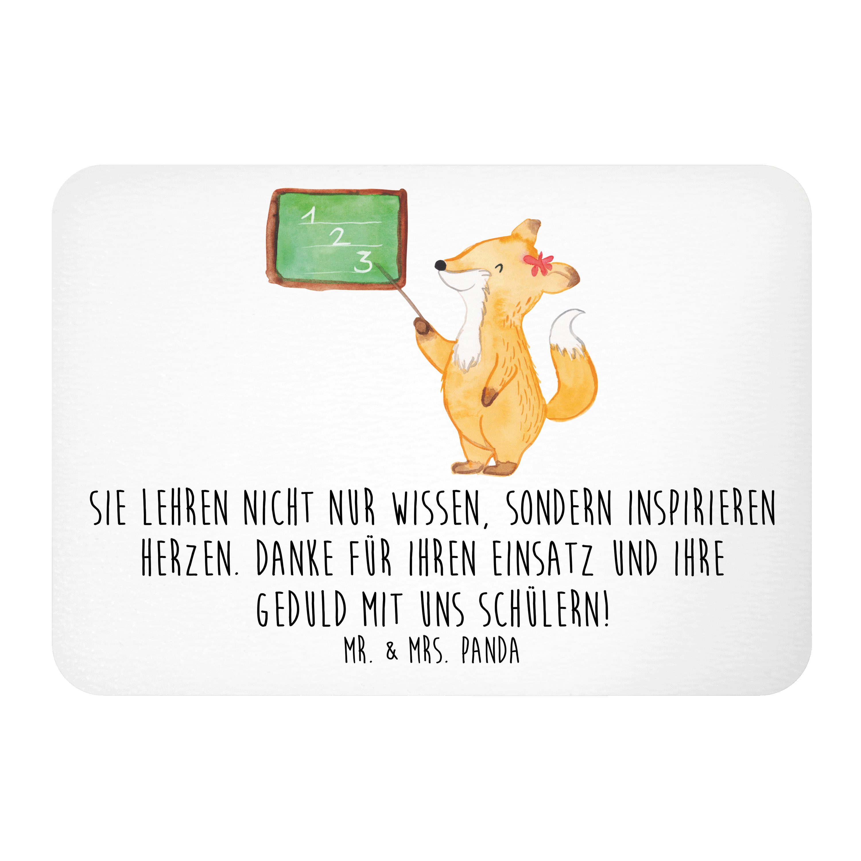 Mr. & Mrs. Panda Magnet Danke Lehrer - Weiß - Geschenk, Notiz Magnet, sagen, Whiteboard Magne (Packung, 1-St., Lehrer), Besondere Designs