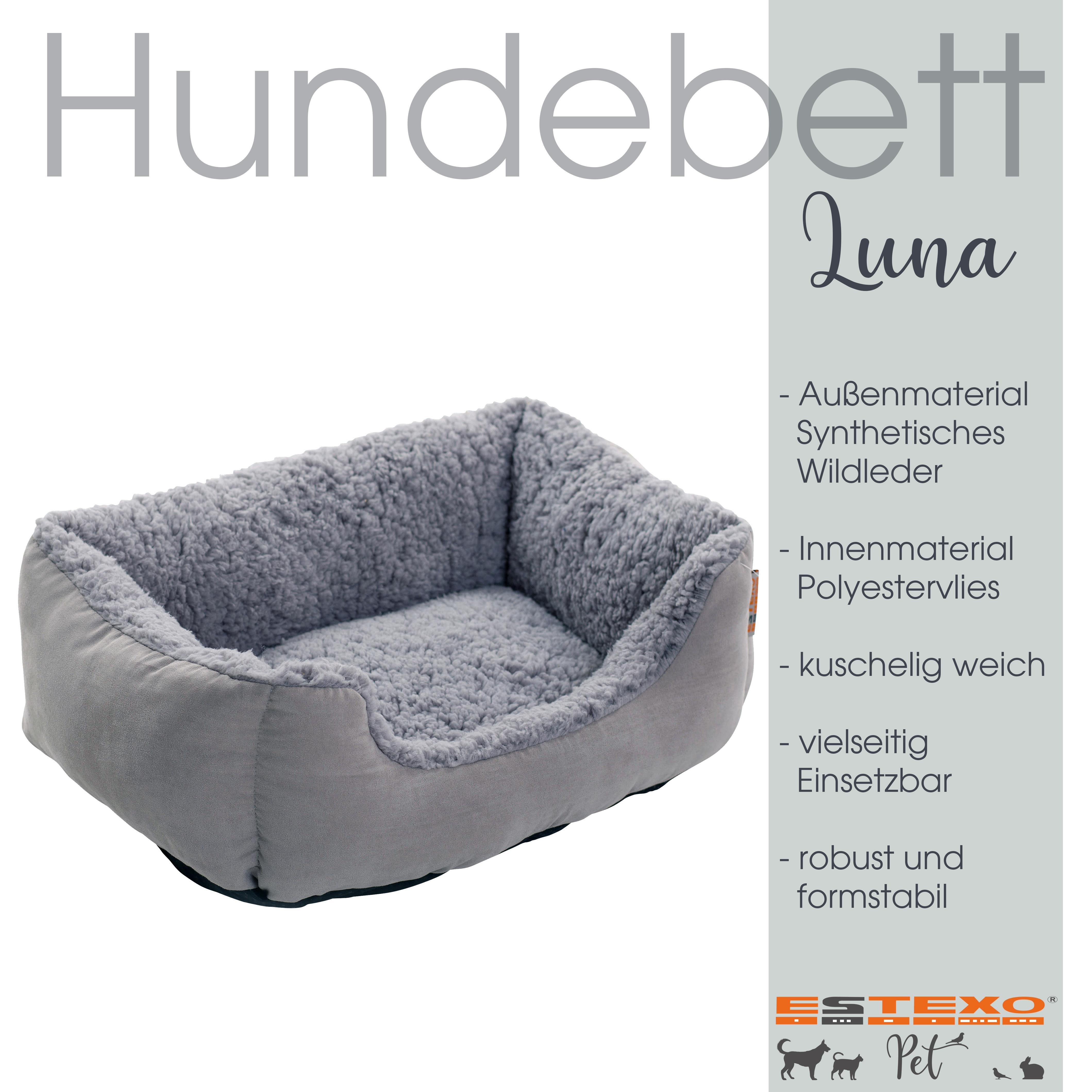 ESTEXO Hundebett Hundekissen Hundekorb 60x48x18 cm Haustierbett Hundesofa H günstig online kaufen