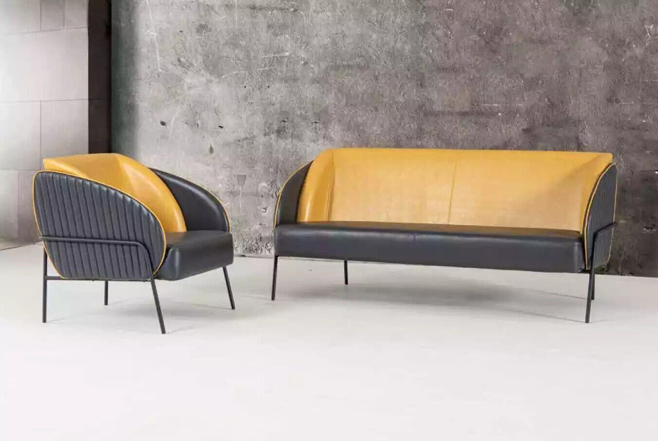JVmoebel Sofa Modernes Luxus Sofa Set Zweisitzer Sessel Arbeitszimmer Design, Made In Europe