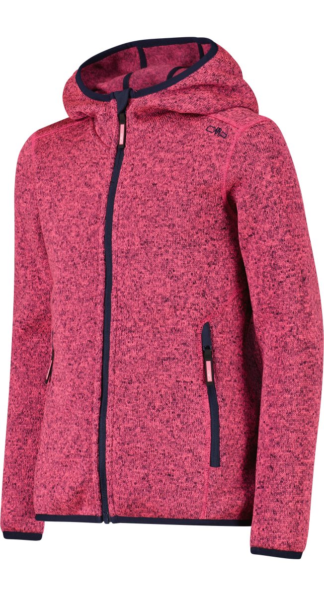 CMP Fleecejacke KID G JACKET FIX HOOD GLOW PINK-B.BLUE – Bild 3 von 3