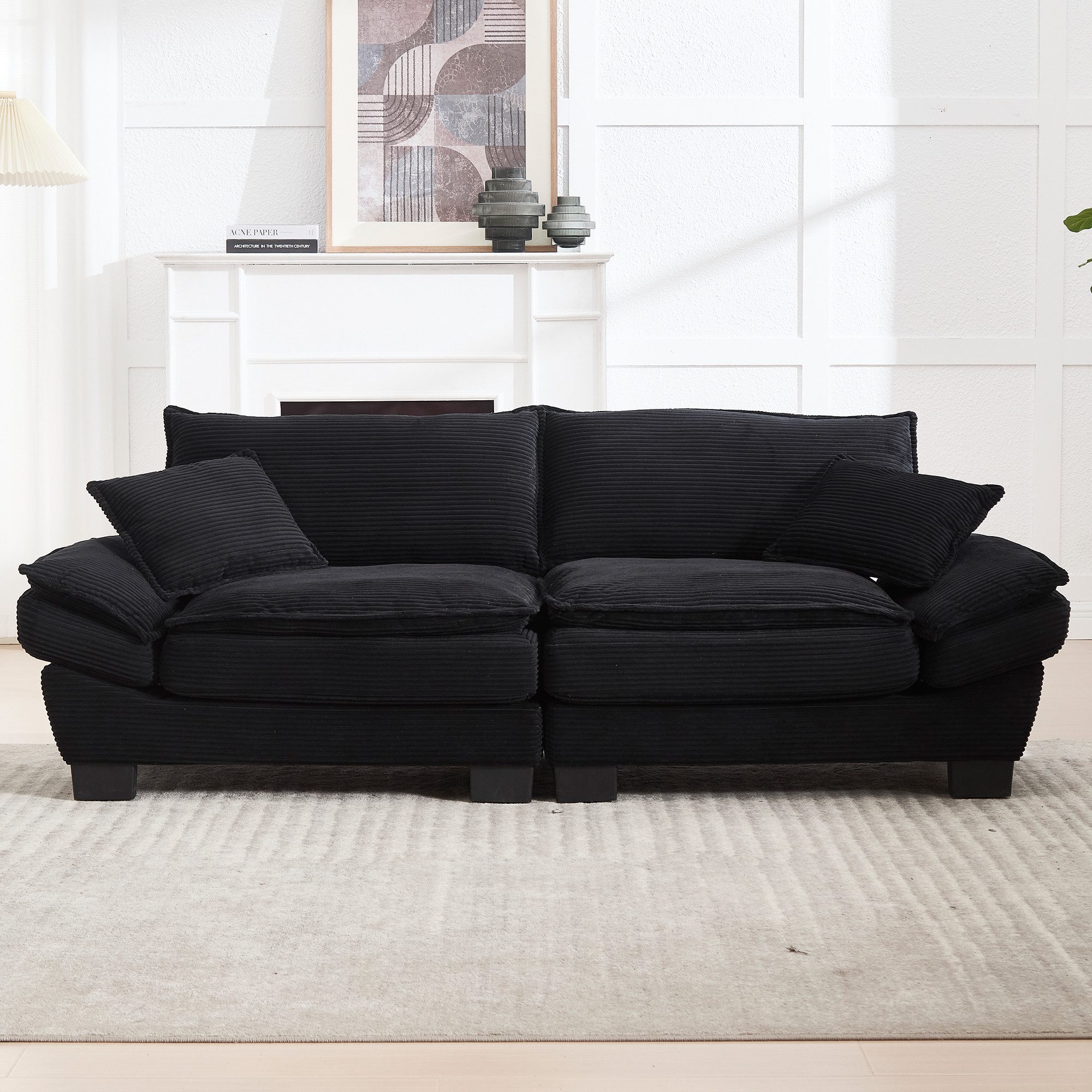 KLAM HOME Sofa 2-Sitzer Doppelsofa Loungesofa günstig online kaufen