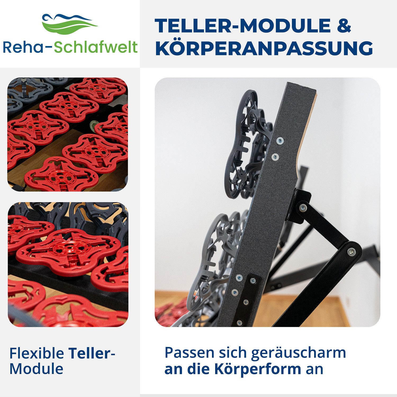 Lattenrost AEROBALANCE KF, Reha-Schlafwelt, Kopfteil motorisch verstellbar, Fußteil motorisch verstellbar, 120x200 cm, Lattenrost mit Motor, fertig montiert, Made in Germany