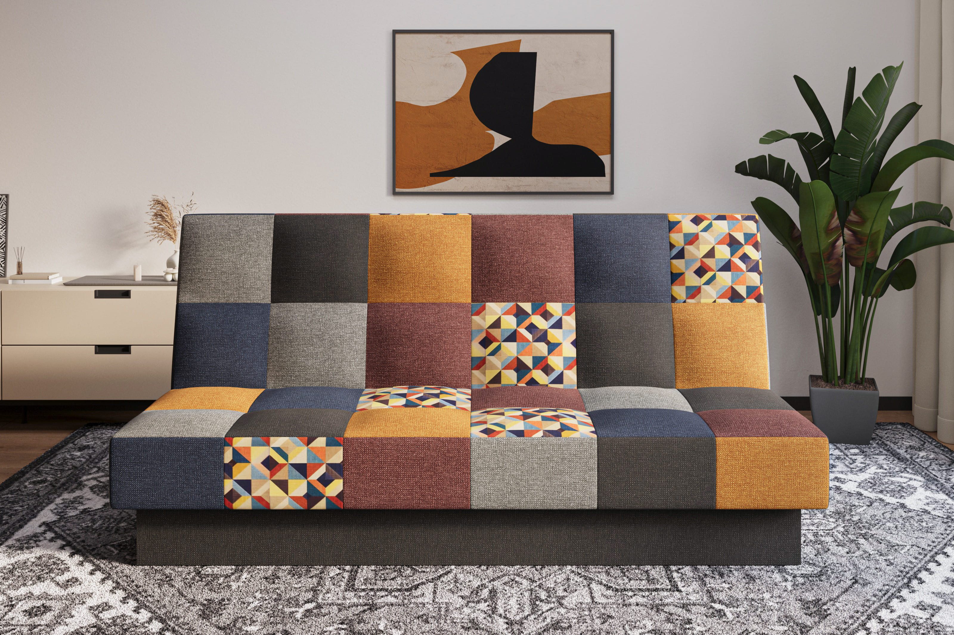 MOEBLO Schlafsofa CYPRUS Patchwork, – Sofa günstig online kaufen