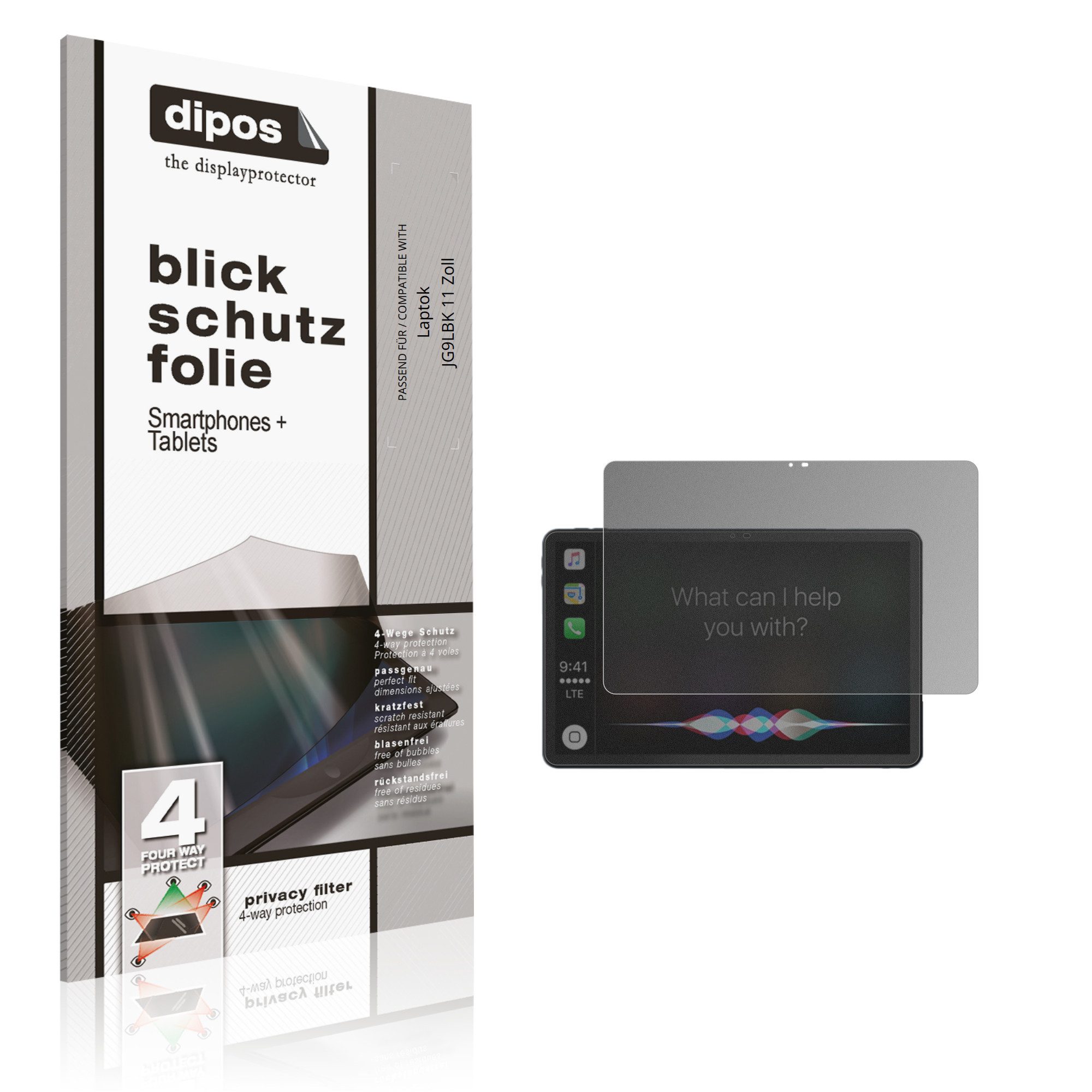 dipos Displayschutzfolie Schutzfolie für Laptok JG9LBK 11 Zoll, 1 Stück, Displayschutz Schutz Folie Made in Germany