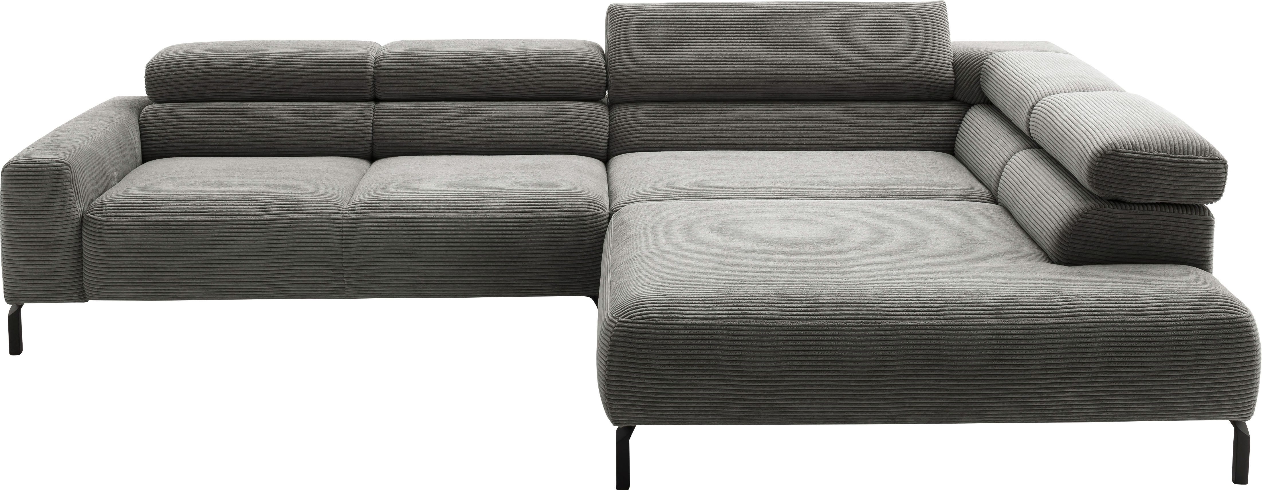 Places of Style Ecksofa "Antonelli, L-Form, inkl. Kopfteilverstellung, Brei günstig online kaufen