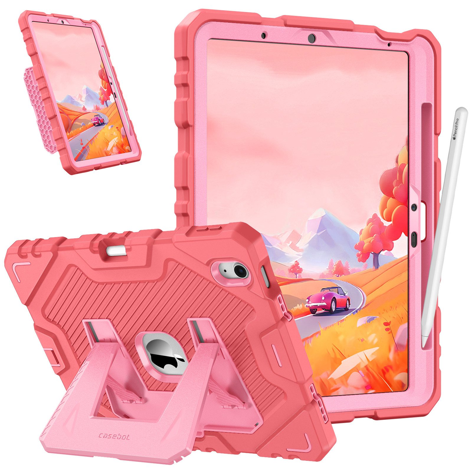 Fintie Tablet-Hülle für iPad Air 11'' M4/M3/M2(2026/2025/2024), iPad Air 5/4 Gen 2022/2020 10.9 Zoll, robuste, stoßfeste Ganzkörper-Schutzhülle mit integriertem Ständer