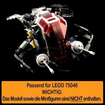 AREA17 Standfuß Acryl Display Stand für LEGO 75046 Coruscant Police Gunship (verschiedene Winkel und Positionen einstellbar, zum selbst zusammenbauen), 100% Made in Germany