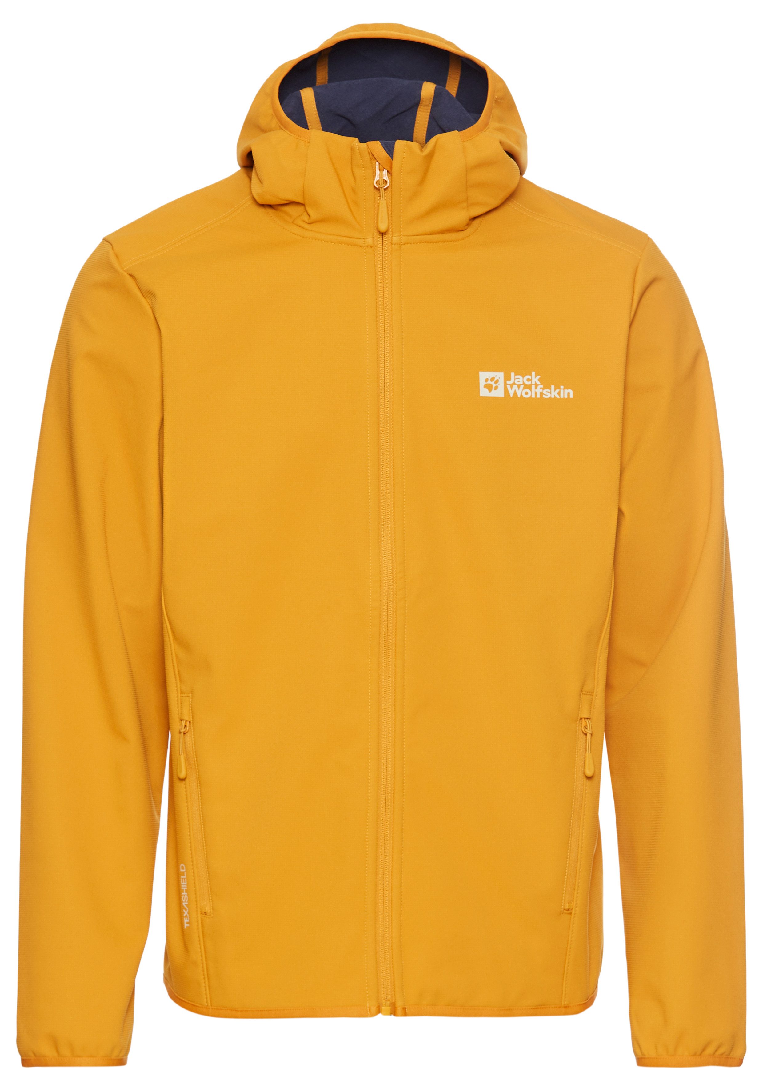 Jack Wolfskin Softshelljacke BORNBERG HOODY atmungsaktiv, leicht, Übergangsjacke