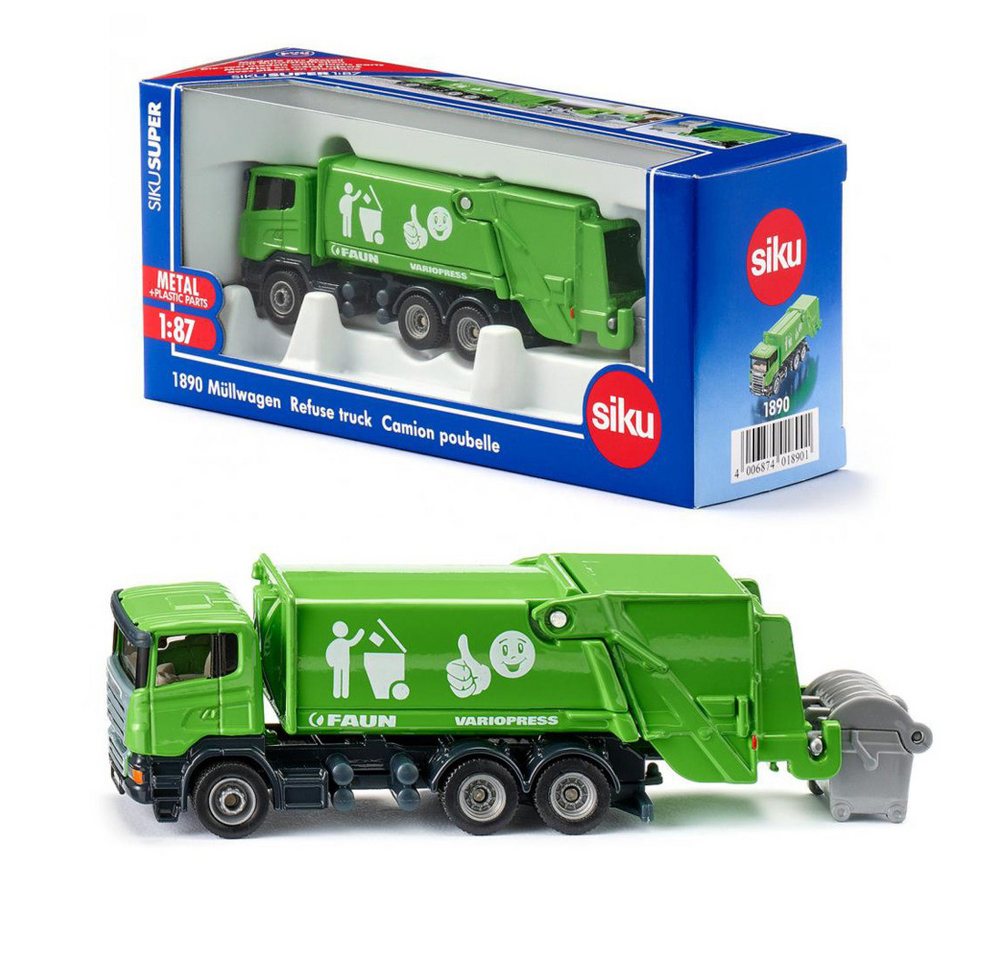 SIEPER Modellauto siku LKW Scania Müllwagen 1:87