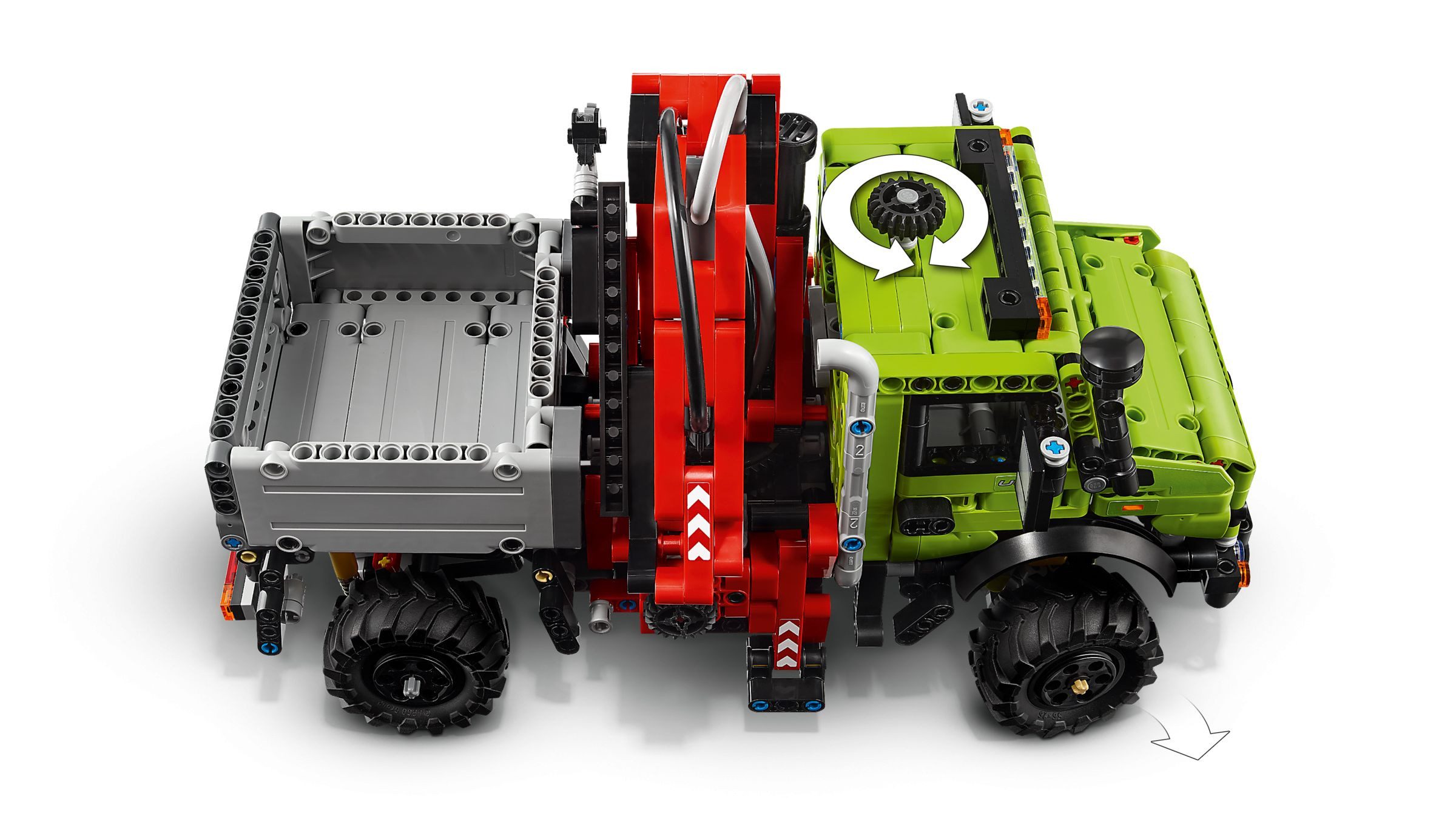 LEGO® Technic 42242 Mercedes-Benz Unimog U 5023 mit Kran Konstruktionsspielsteine, (Set, 1189 Teile) – Bild 5 von 5