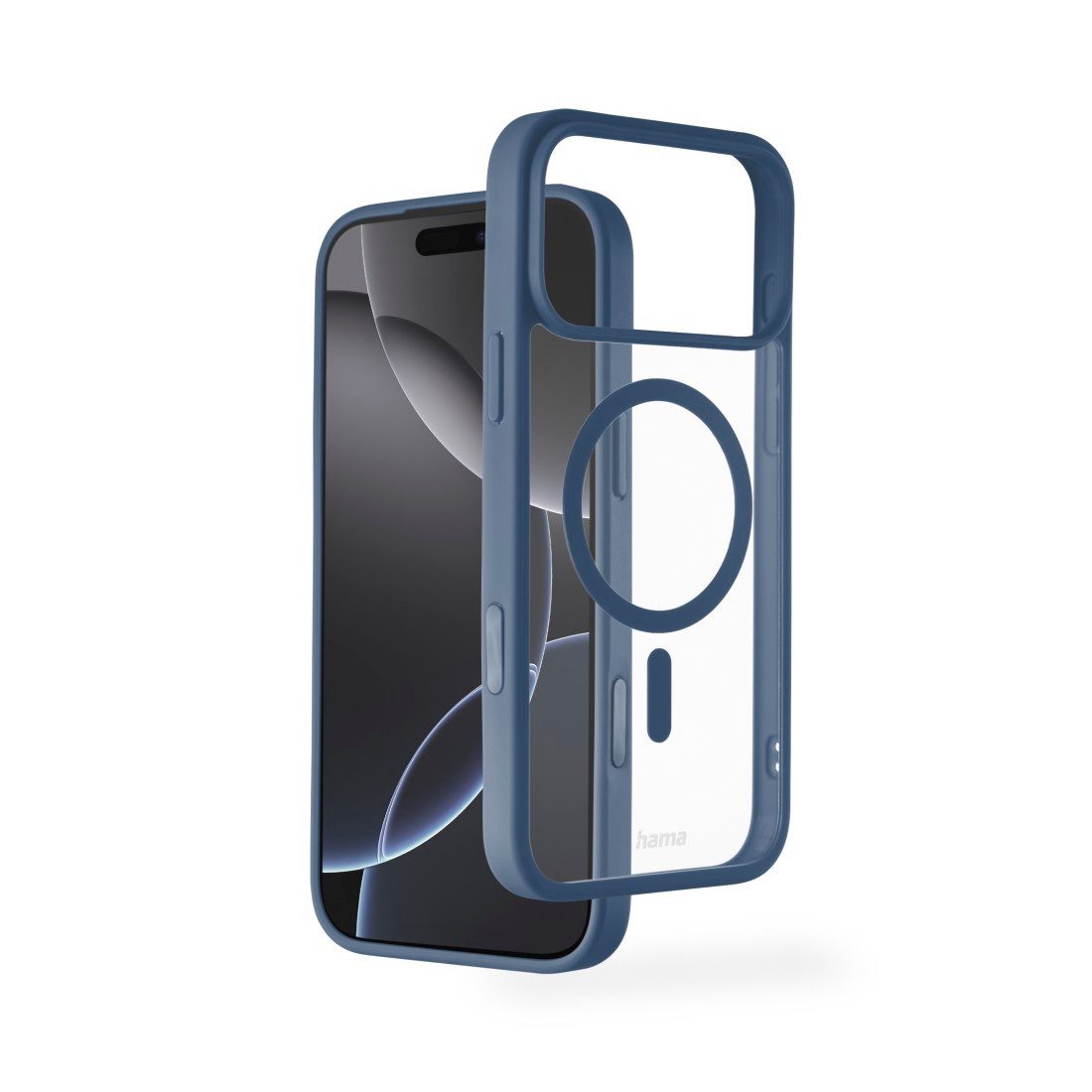 Hama Smartphone-Hülle Handyhülle für Apple iPhone 17 Pro Max, magnetisch, Apple MagSafe, Qi2, Wireless Charging, passgenaue Anti-Rutsch-Oberfläche, transparent