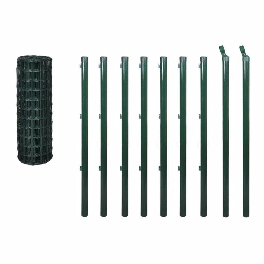 Gartentor Gitterzaun-Satz Gitterzaun Gartenzaun Maschendraht 10 x 0,8 m