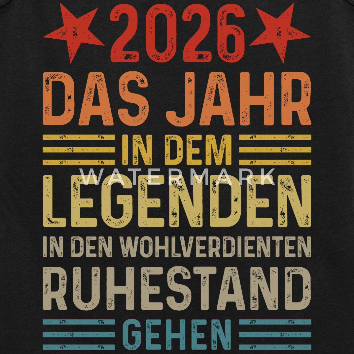 Spreadshirt T-Shirt 2026 Legende Ruhestand Rentner Pensionär Geschenk Frauen Premium Tank (1-tlg)