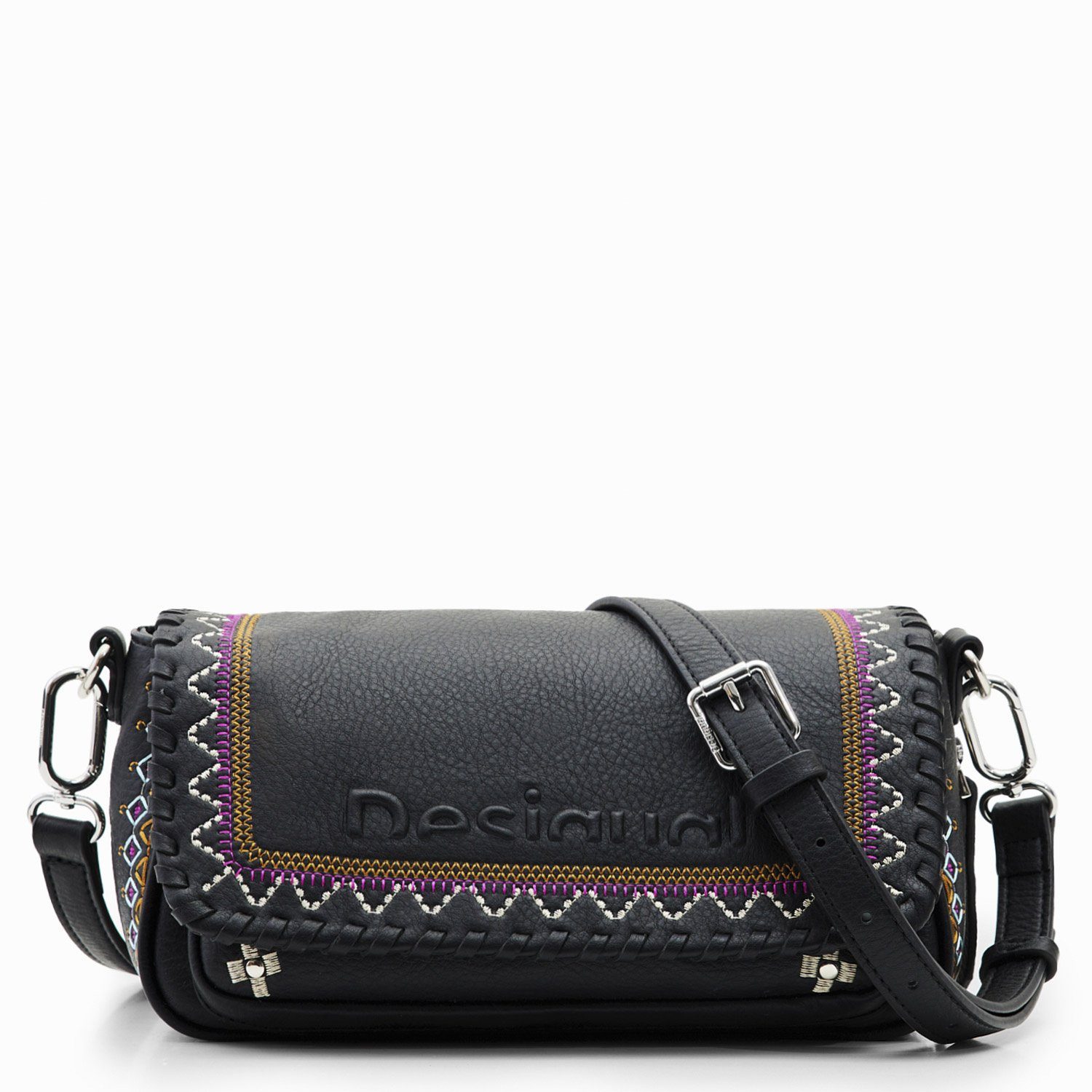Desigual Umhängetasche Desigual Damen Schultertasche Rigoberta Tromso schwarz (1, 1-tlg., 1)