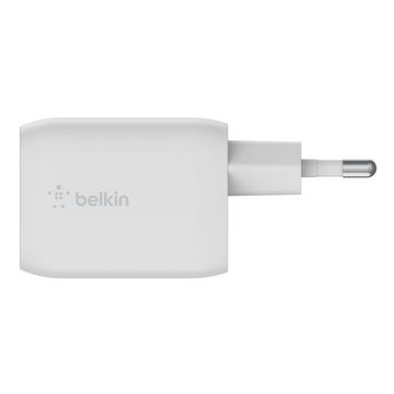 Belkin 65W Dual USB-C GaN Ladegerät mit Power Deliver und PPS USB-Ladegerät (für Apple iPhone Samsung Galaxy Google Pixel)