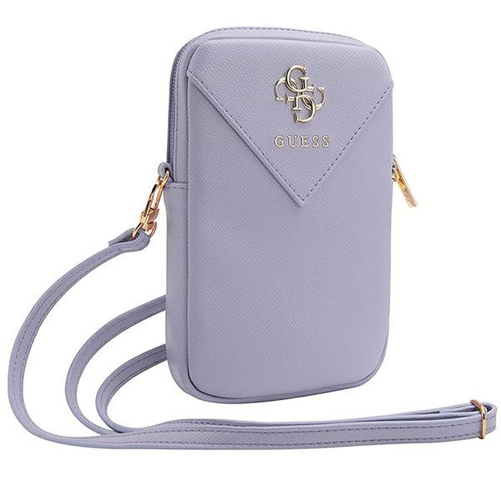 Guess Handytasche Umhängetasche Smartphonetasche Schultertasche (Spar-Set, 1-tlg., 19 x 12 x 4 cm elegant), 4G-Logo, Reißverschluss, abnehmbarer Schulterriemen