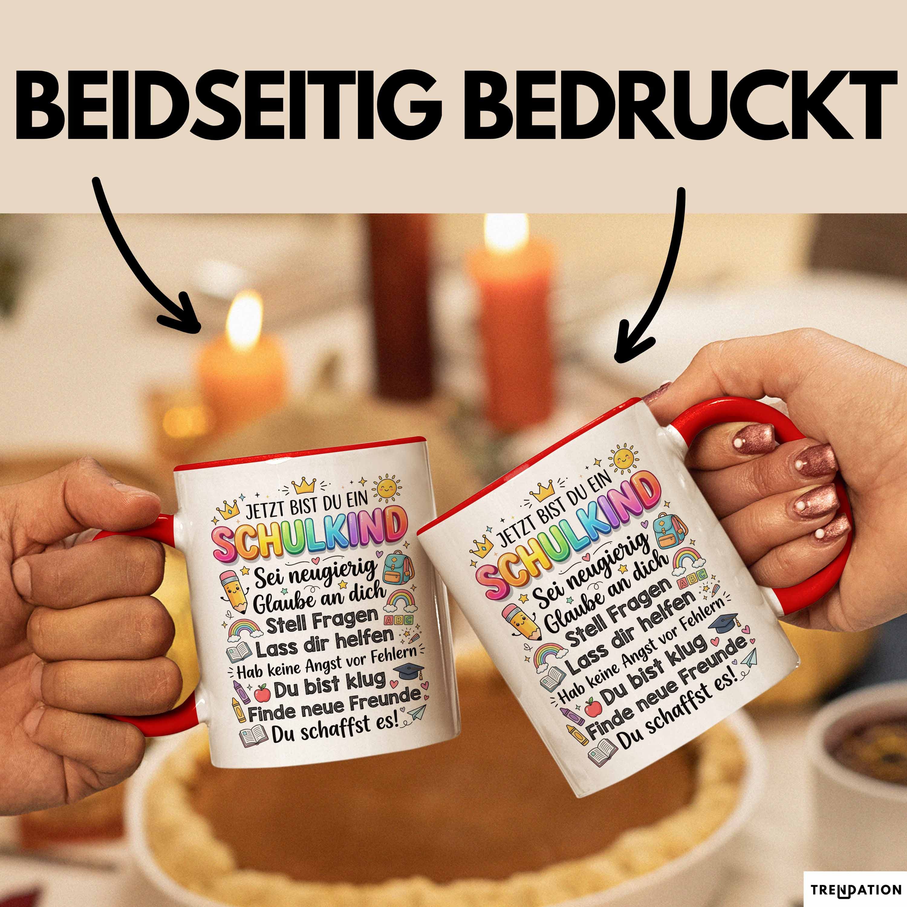 Trendation Tasse Einschulung Tasse Geschenk Jetzt Bist Du Ein Schulkind Geschenkidee Ge, Keramik