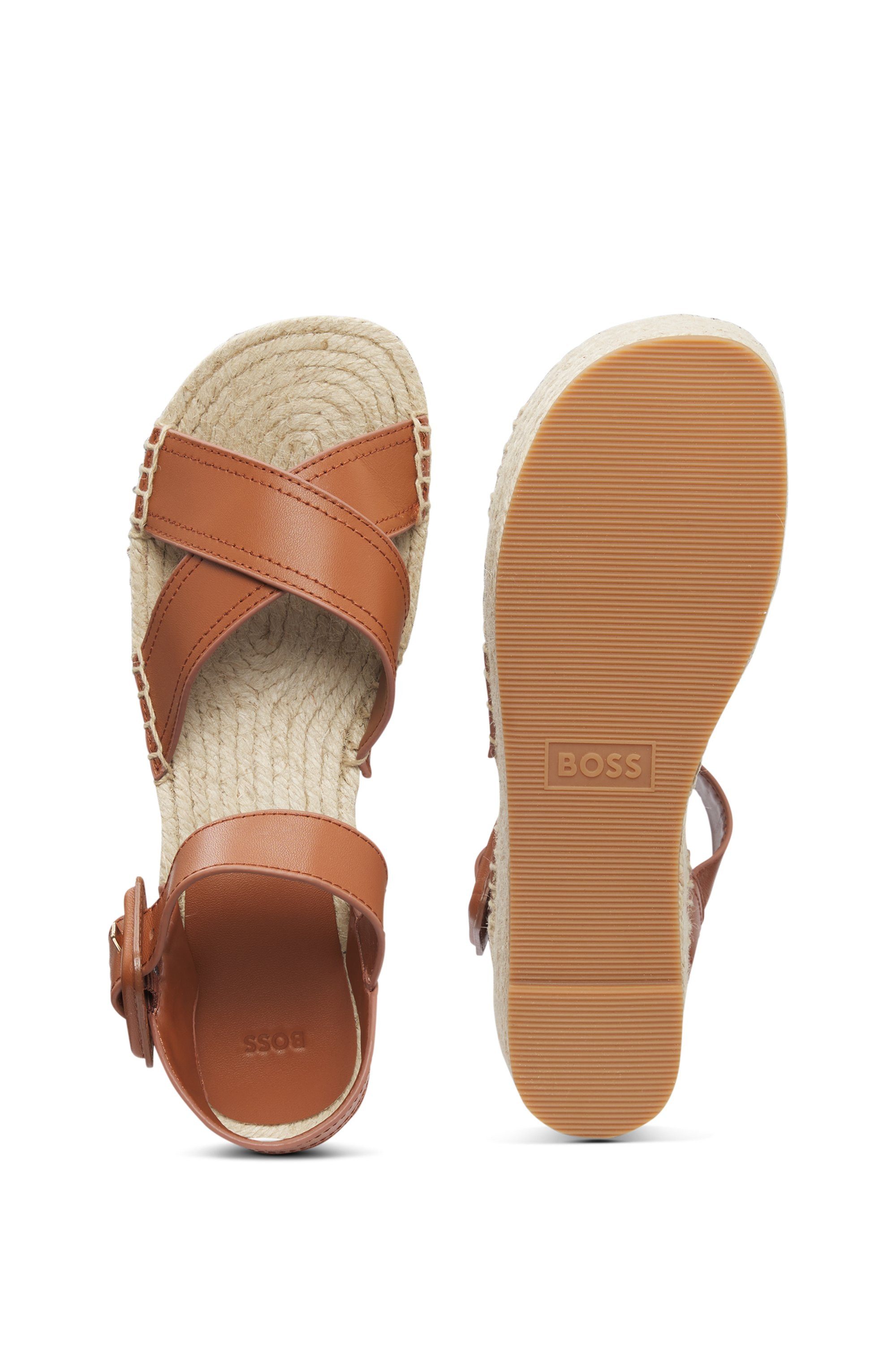 BOSS Machica_Pltsan Plateausandaletten Sommerschuh, Sandale, Plateau, Urlau günstig online kaufen