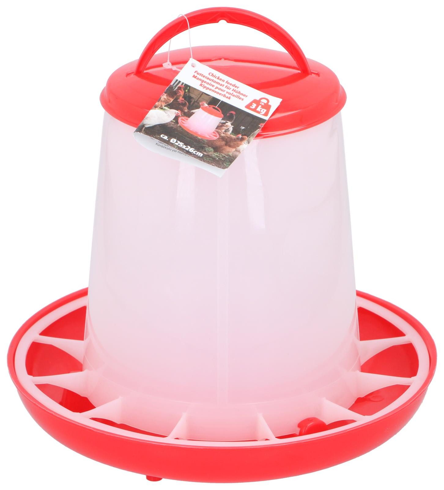 EDCO Futterspender SET Wasserspender + Futterautomat Futter Hühner 3 Liter Wasser Tränke, 3kg + 3 L