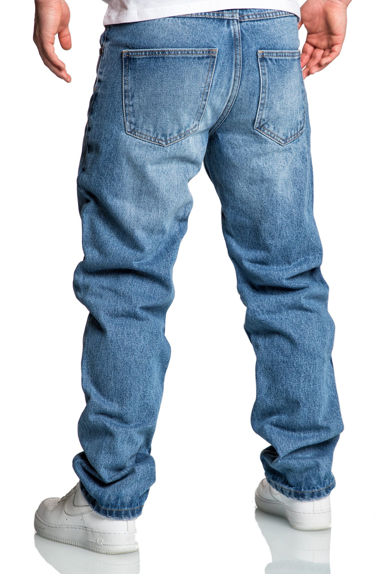 Amaci&Sons Weite Jeans BOX HILL 90s Baggy Jeans Herren 90s Denim Jeans Hose Straight Baggy